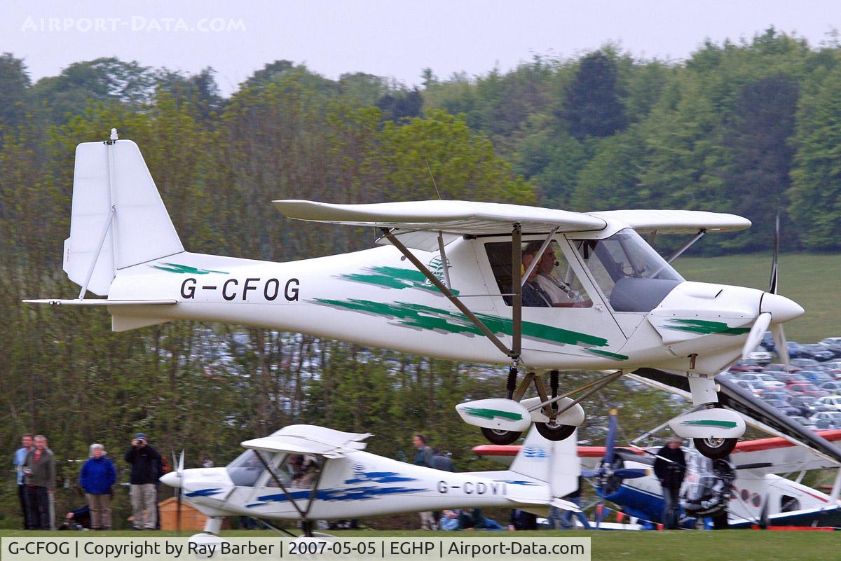 G-CFOG, 2006 Comco Ikarus C42 FB UK C/N PFA 322-14482, Comco Ikarus C42 Cyclone FB UK [PFA 322-14482] Popham~G 05/05/2007