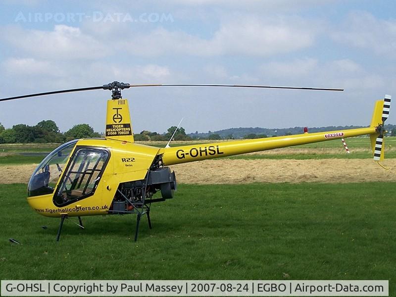 G-OHSL, 1989 Robinson R22 Beta C/N 0967, @ Halfpenny Green. EX:-G-BPNF,N8029Y.