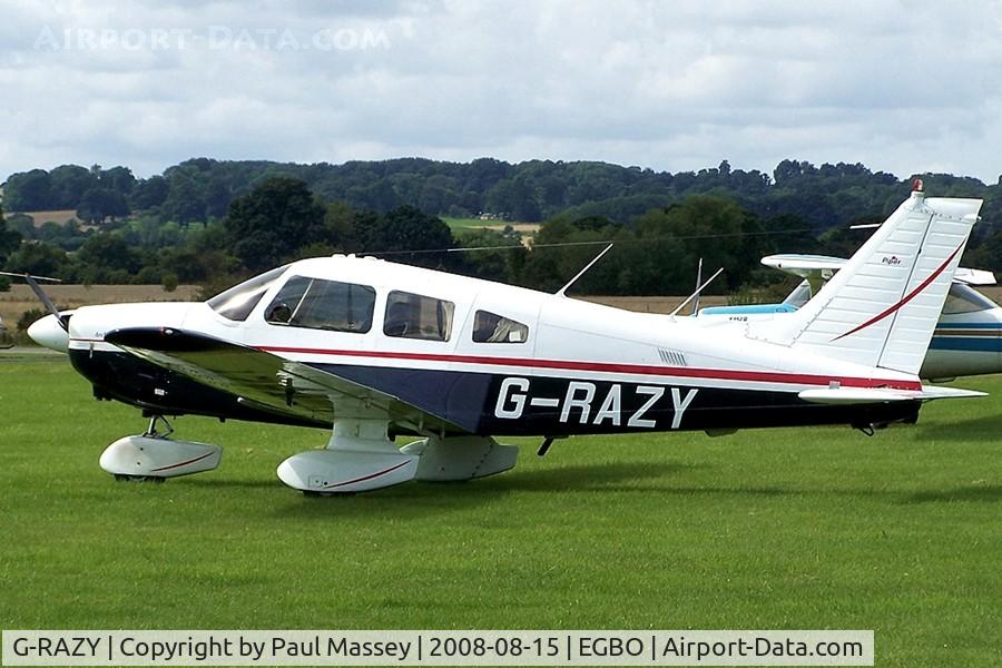 G-RAZY, 1979 Piper PA-28-181 Cherokee Archer II C/N 28-8090102, @ Halfpenny Green. EX:-G-REXS,N8093Y.