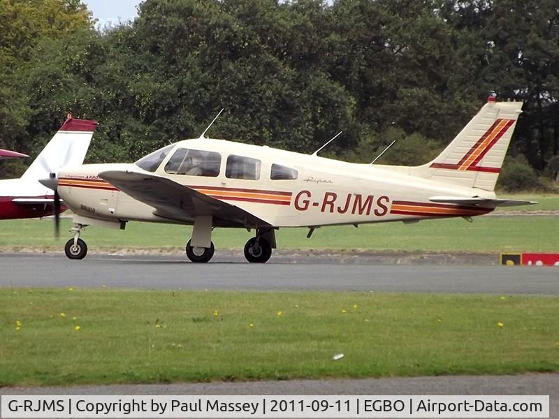 G-RJMS, 1978 Piper PA-28R-201 Cherokee Arrow III C/N 28R-7837059, @ Halfpenny Green. EX:-N6223H.