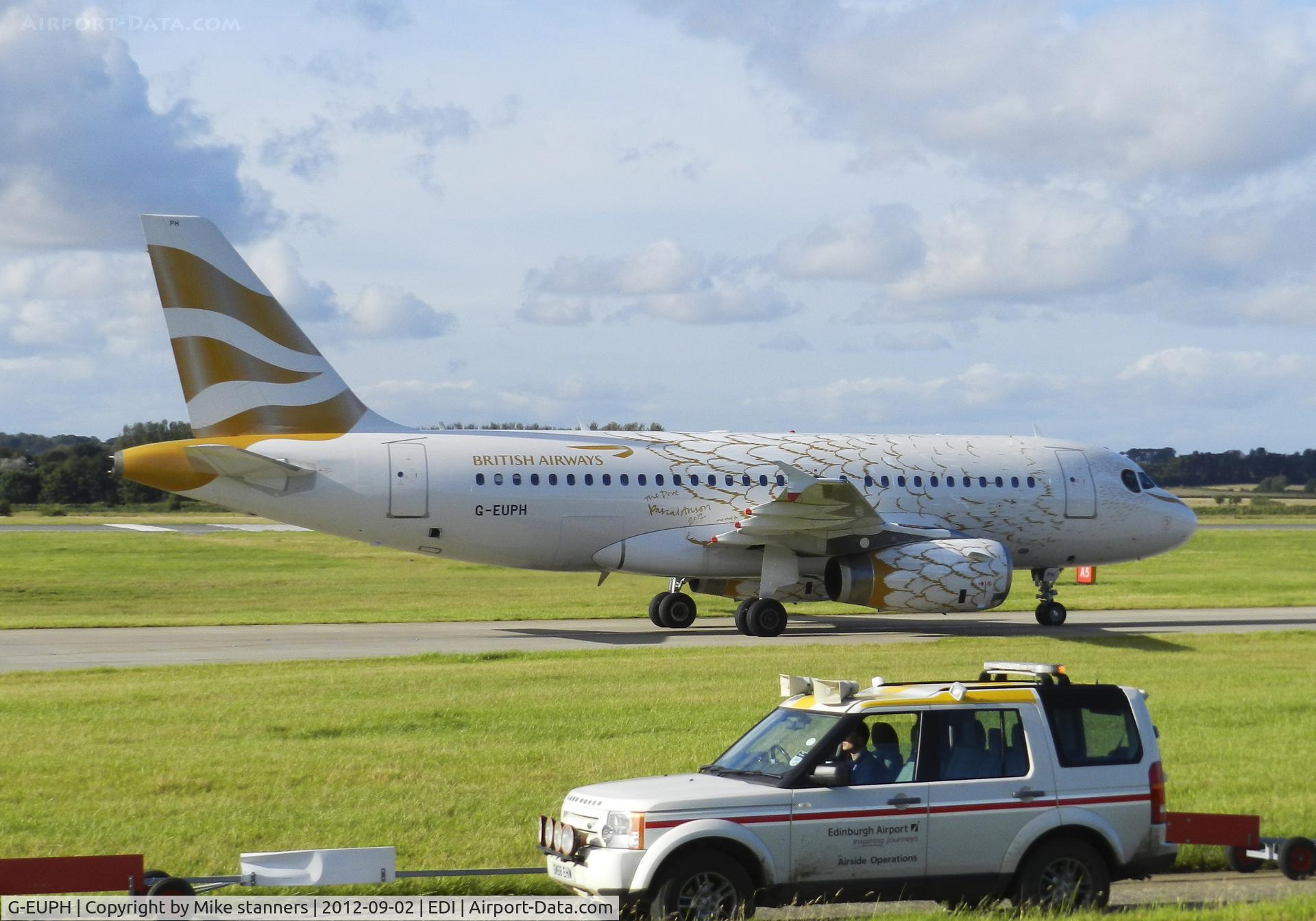 G-EUPH, 2000 Airbus A319-131 C/N 1225, SHT8A Arrives from LHR