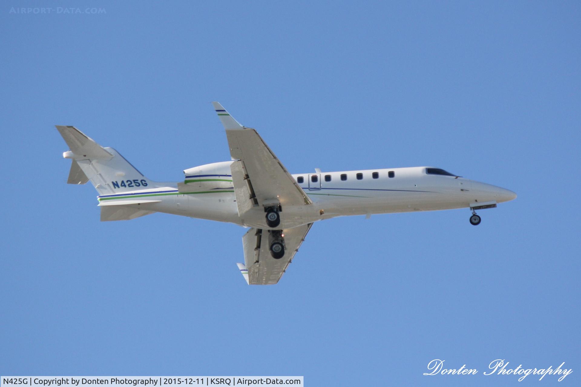 N425G, 2006 Learjet Inc 45 C/N 307, Learjet 45 (N425G) arrives at Sarasota-Bradenton International Airport following flight from Mid-Georgia Regional Airport