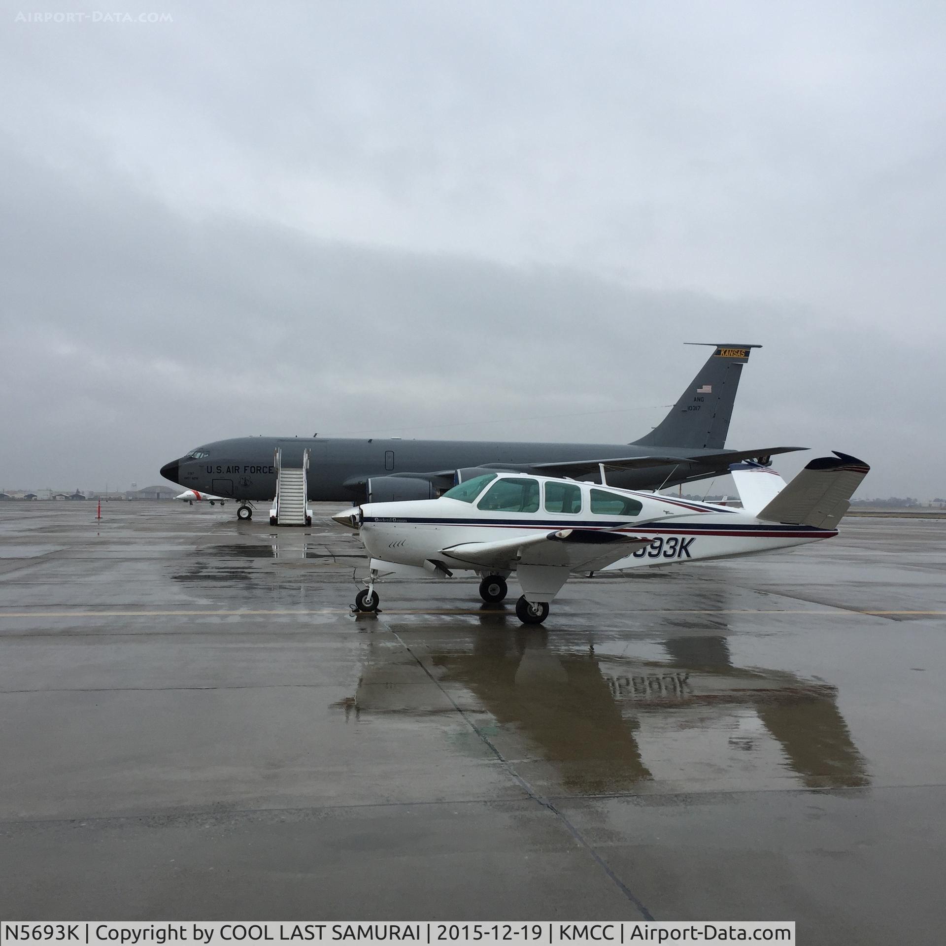 N5693K, 1964 Beech S35 Bonanza C/N D-7625, Boeing KC135 and Bonanza S35