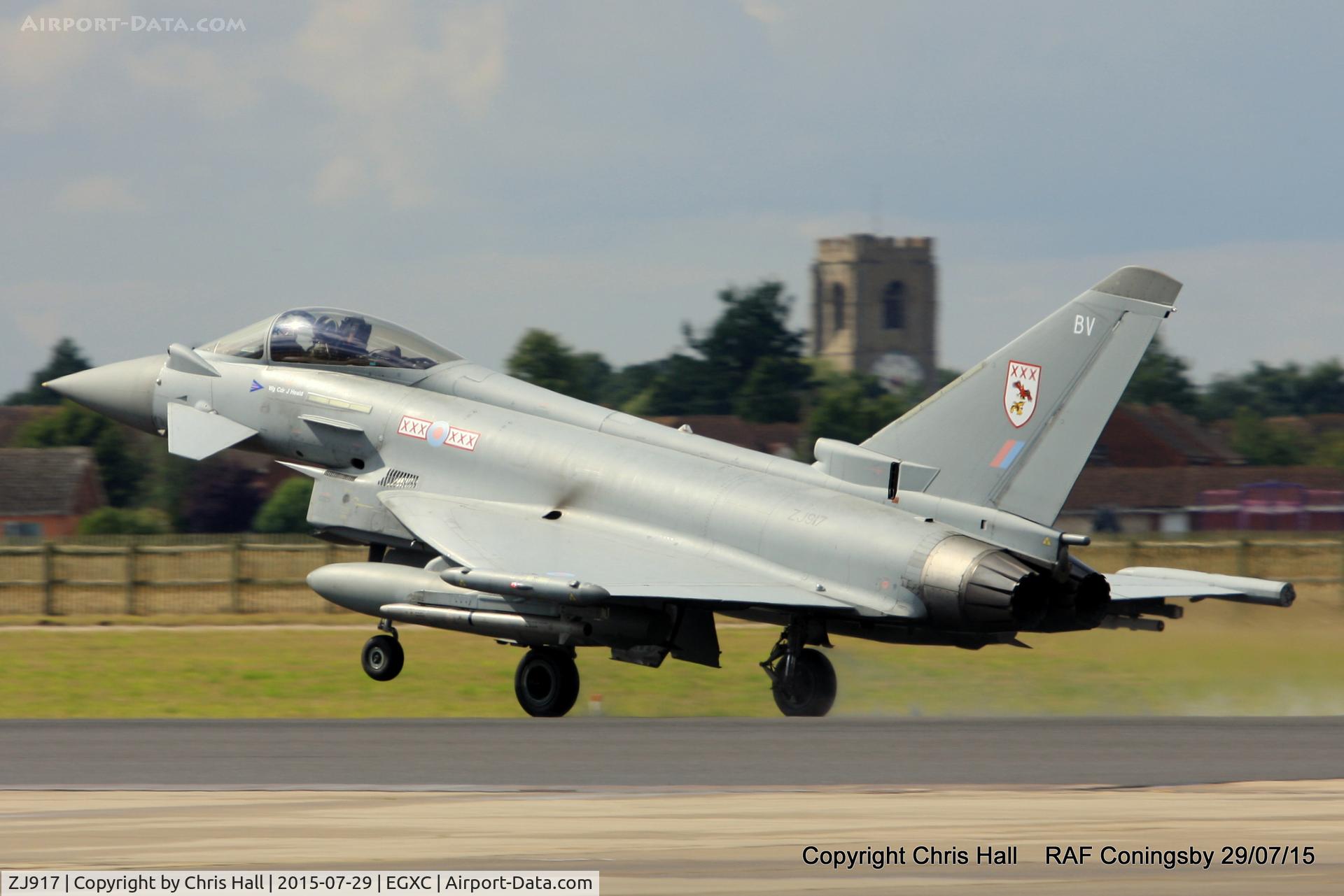 ZJ917, 2005 Eurofighter EF-2000 Typhoon FGR4 C/N 0059/BS008, RAF 29 Sqn