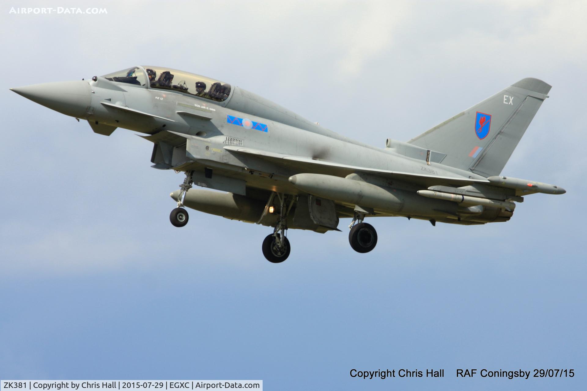 ZK381, Eurofighter EF-2000 Typhoon T.3 C/N BT026/316, RAF 6 Sqn