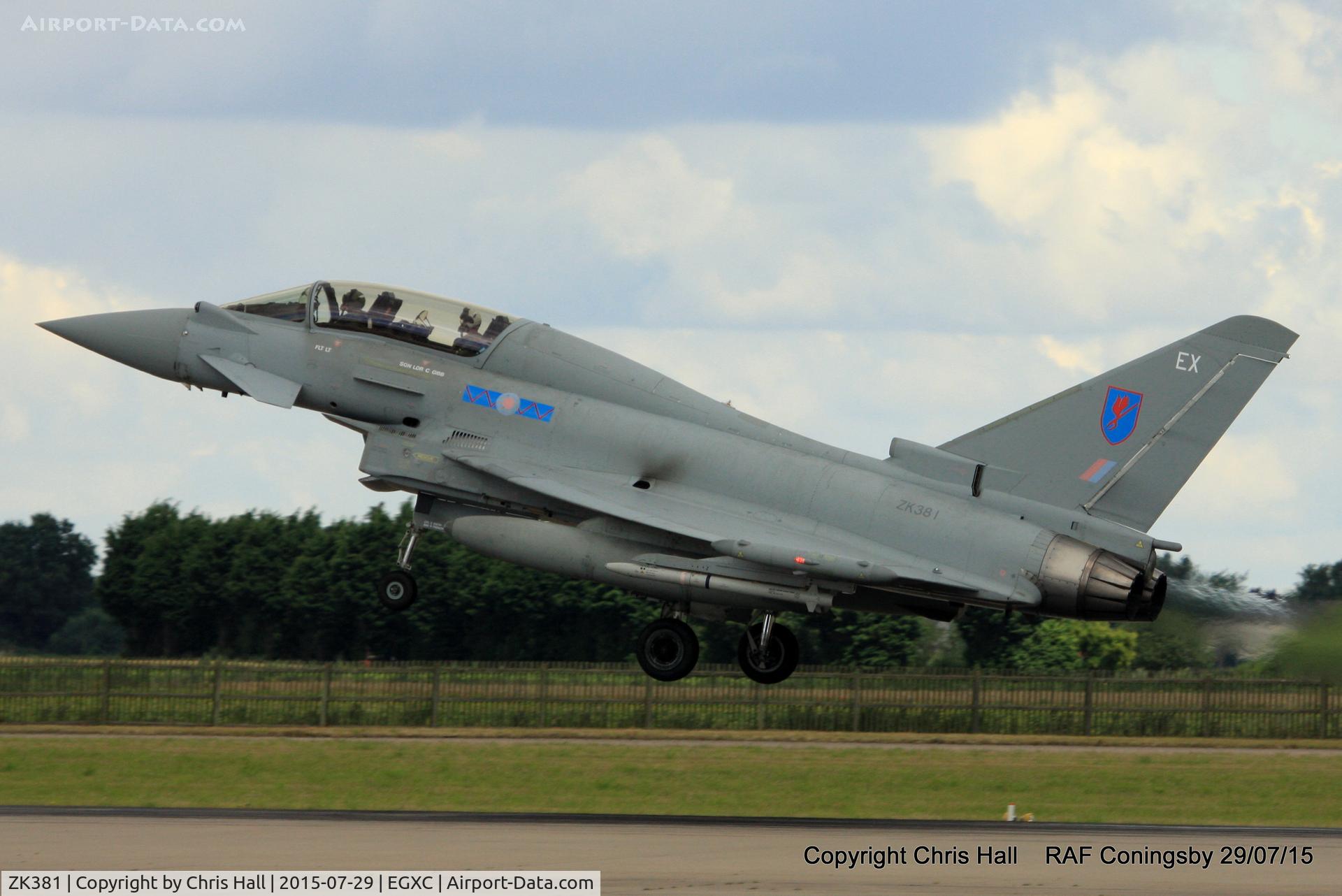 ZK381, Eurofighter EF-2000 Typhoon T.3 C/N BT026/316, RAF 6 Sqn