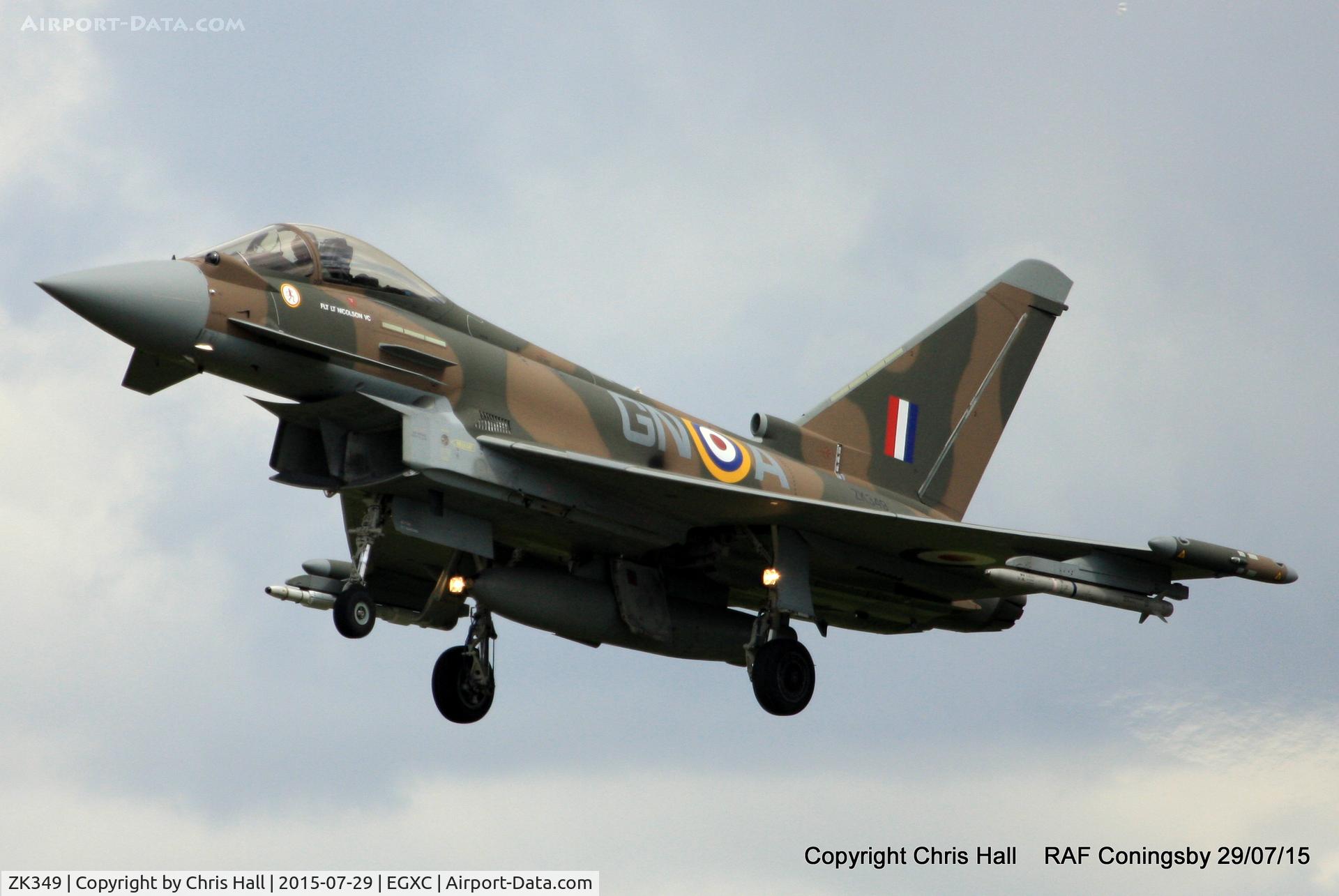 ZK349, Eurofighter EF-2000 Typhoon FGR.4 C/N BS110/399, Battle of Britain 75th Anniversary “Hawker Hurricane” Livery