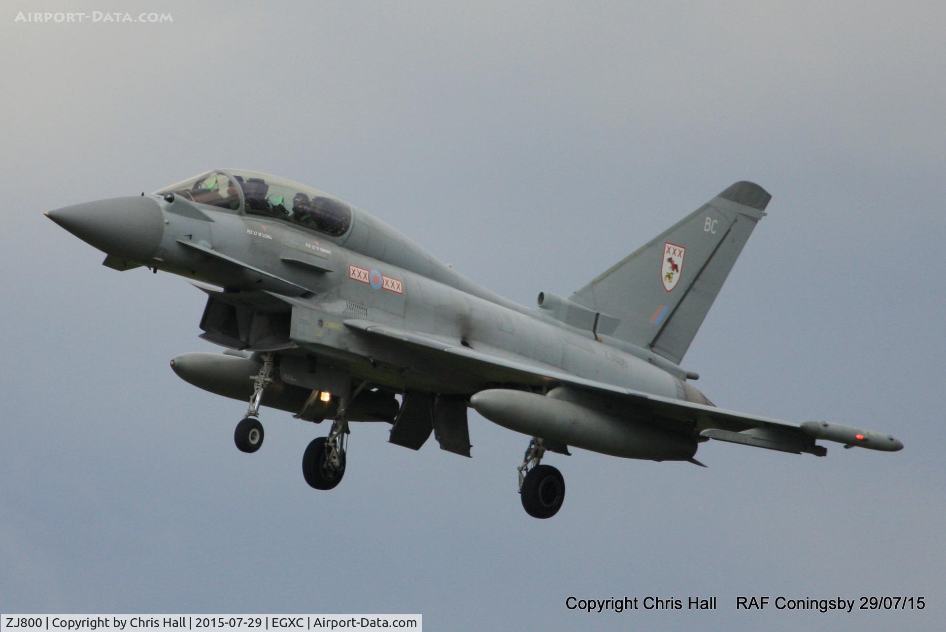 ZJ800, 2003 Eurofighter EF-2000 Typhoon T3 C/N 004/BT001, 29(R)Sqn