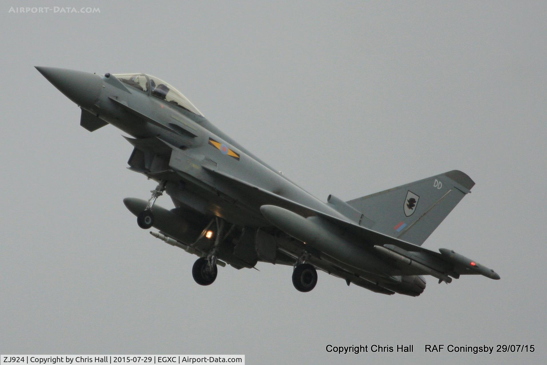 ZJ924, 2006 Eurofighter EF-2000 Typhoon FGR4 C/N 0077/BS015, RAF 11(F) Sqn