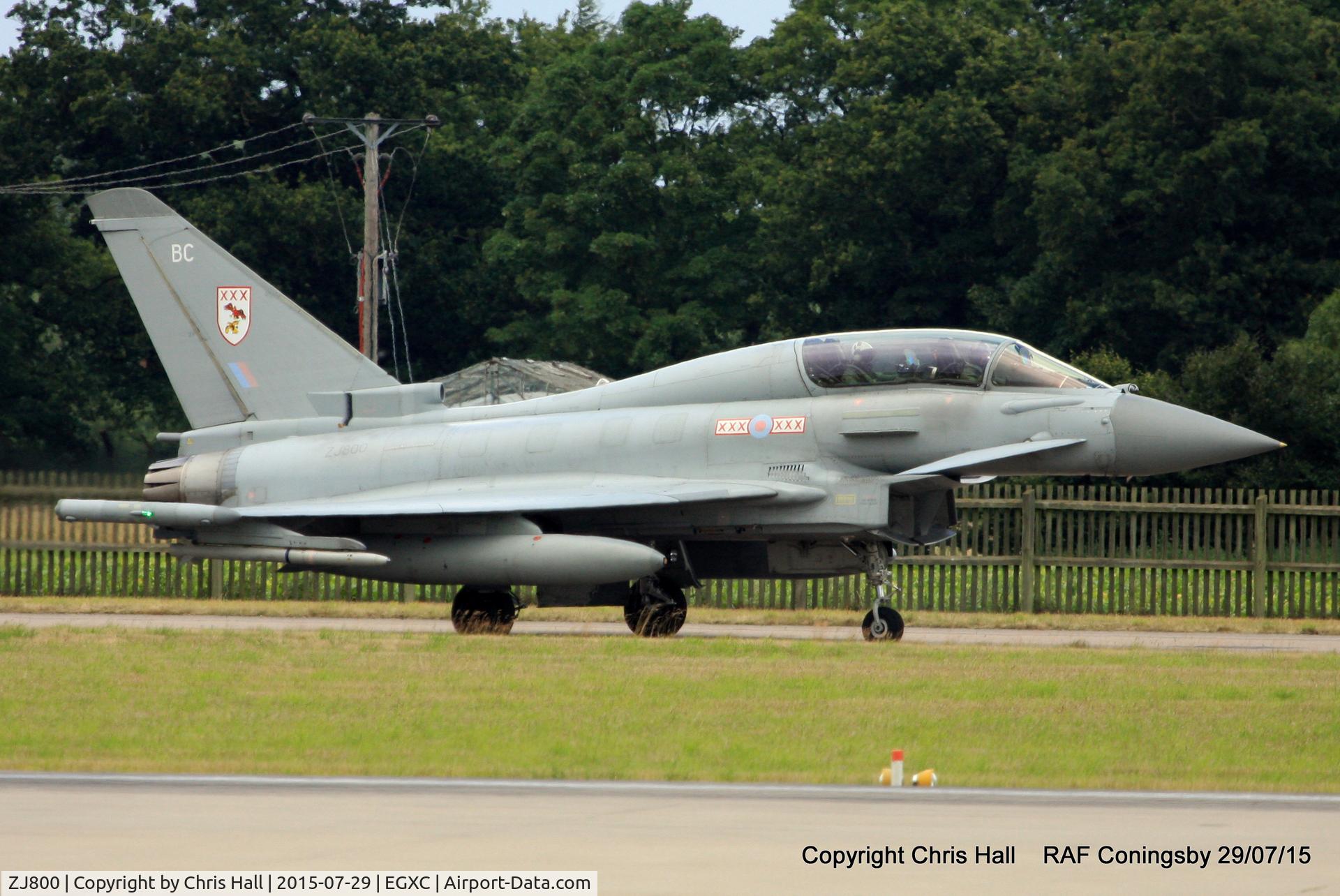 ZJ800, 2003 Eurofighter EF-2000 Typhoon T3 C/N 004/BT001, 29(R)Sqn