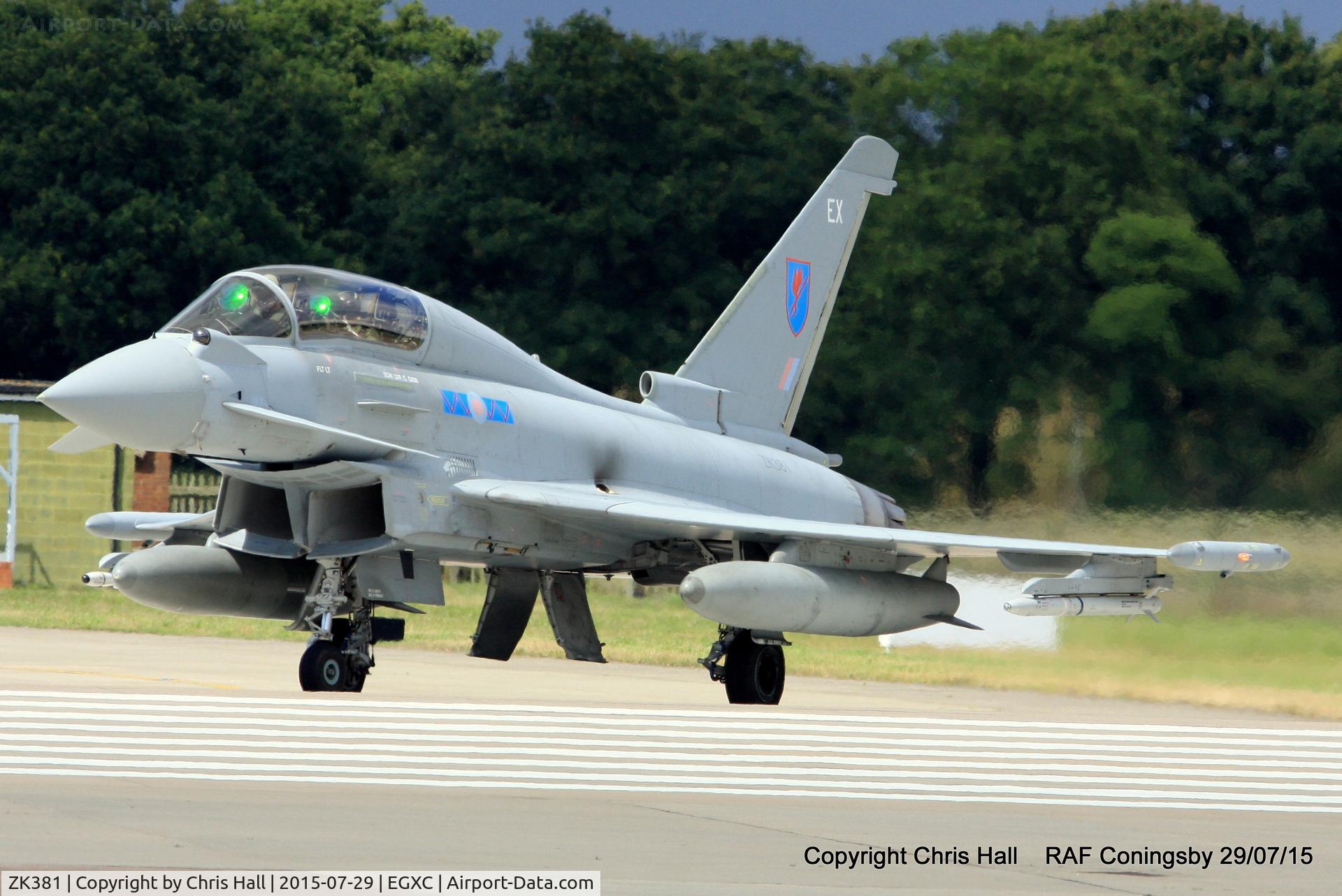 ZK381, Eurofighter EF-2000 Typhoon T.3 C/N BT026/316, RAF 6 Sqn