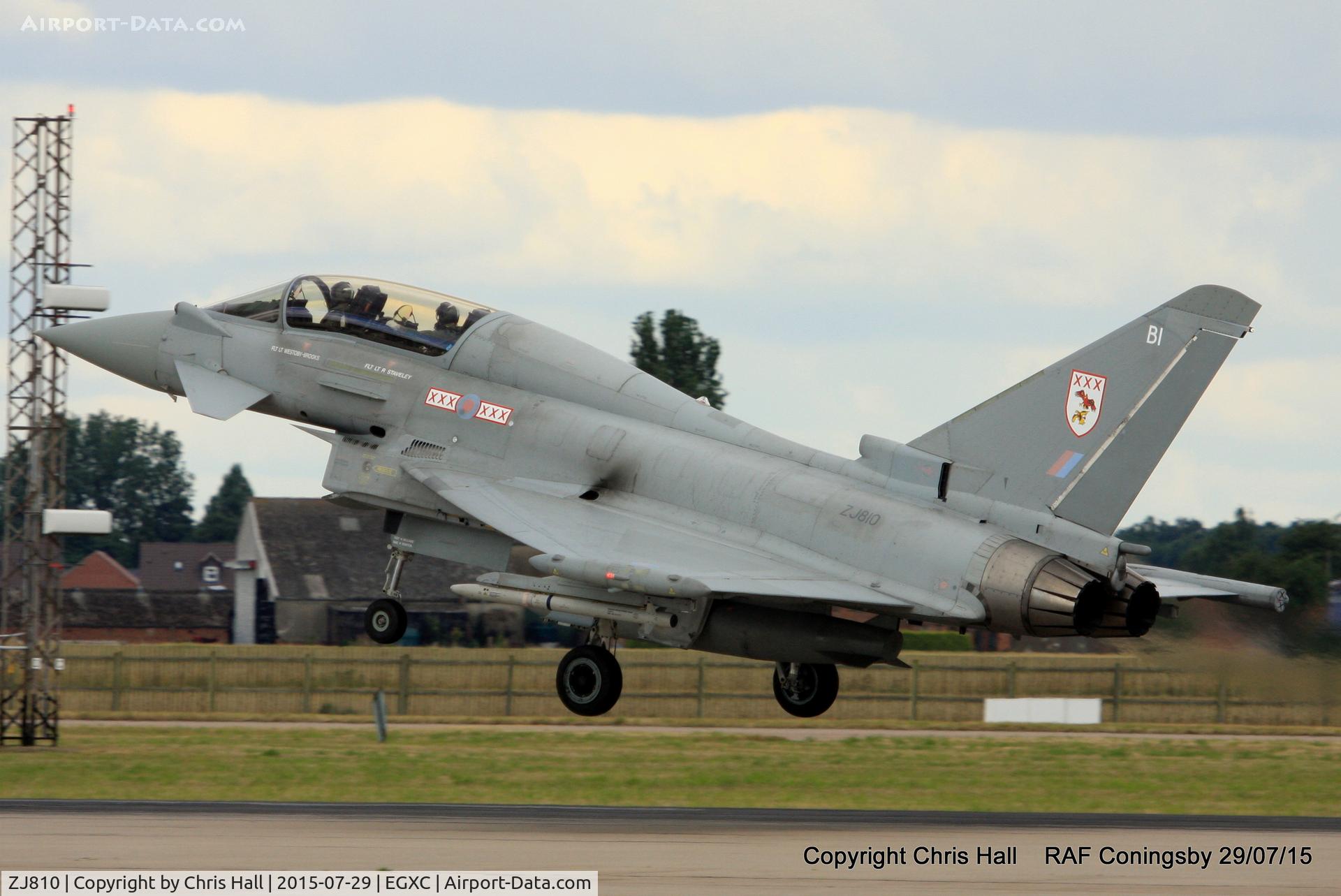 ZJ810, Eurofighter EF-2000 Typhoon T1 C/N 0033/BT011, RAF 29 Sqn