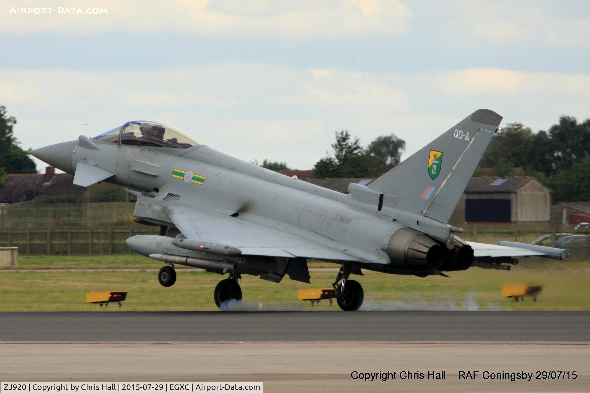 ZJ920, 2005 Eurofighter EF-2000 Typhoon FGR4 C/N 0067/BS011, RAF 3 Sqn