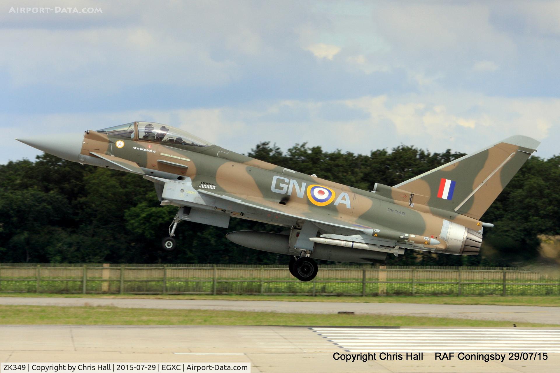 ZK349, Eurofighter EF-2000 Typhoon FGR.4 C/N BS110/399, Battle of Britain 75th Anniversary “Hawker Hurricane” Livery