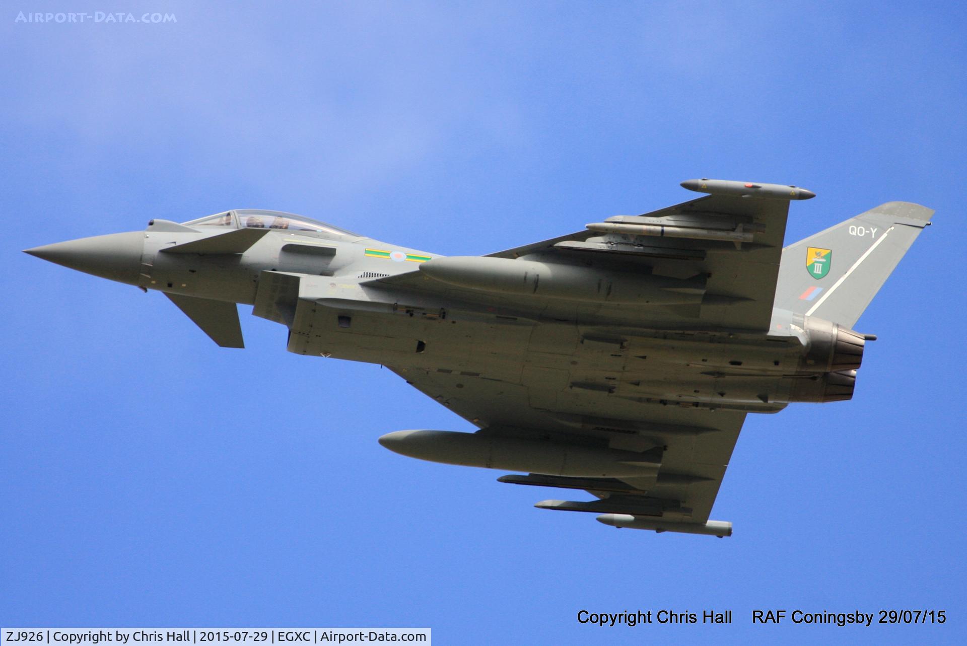 ZJ926, 2006 Eurofighter EF-2000 Typhoon FGR4 C/N 0083/BS017, RAF 3 Sqn