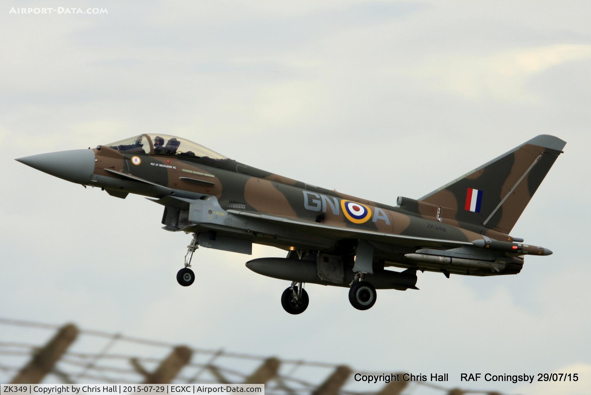 ZK349, Eurofighter EF-2000 Typhoon FGR.4 C/N BS110/399, Battle of Britain 75th Anniversary “Hawker Hurricane” Livery