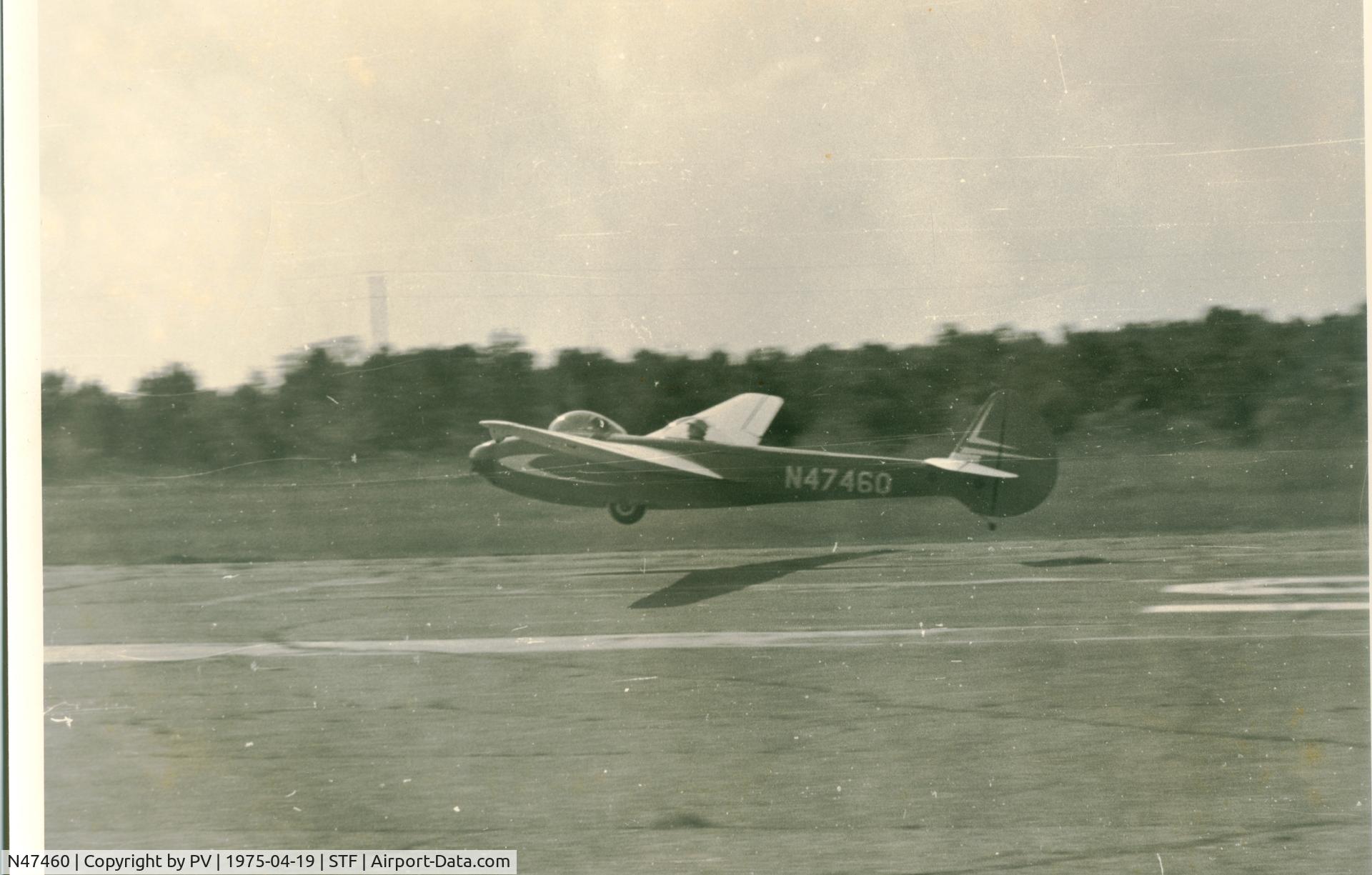 N47460, Laister-kauffman LK-10A C/N 93, LK-10A (w/ modified canopy) at Mississippi State University, 1975