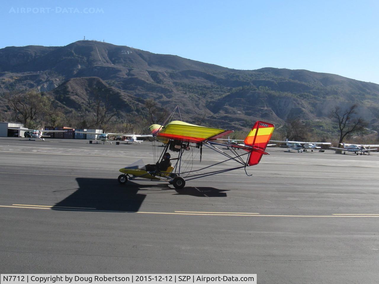 N7712, Quicksilver MXL Sport C/N 4606220, 2001 Quicksilver MXL SPORT, Rotax 503DCDI 52 Hp two-stroke pusher, Experimental lightweight class, taxi to Rwy 22