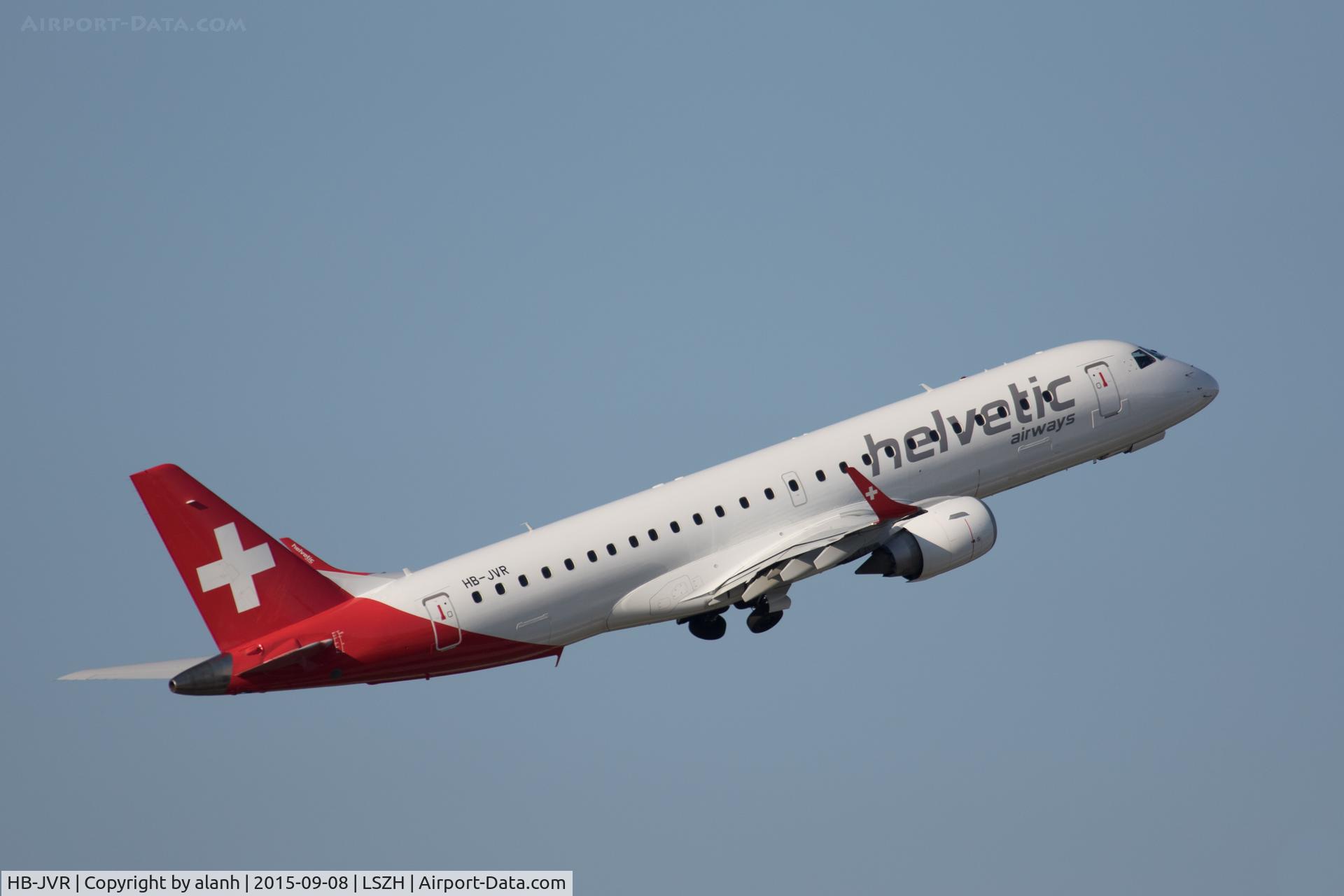 HB-JVR, 2011 Embraer 190LR (ERJ-190-100LR) C/N 19000435, Climbing out of Zurich