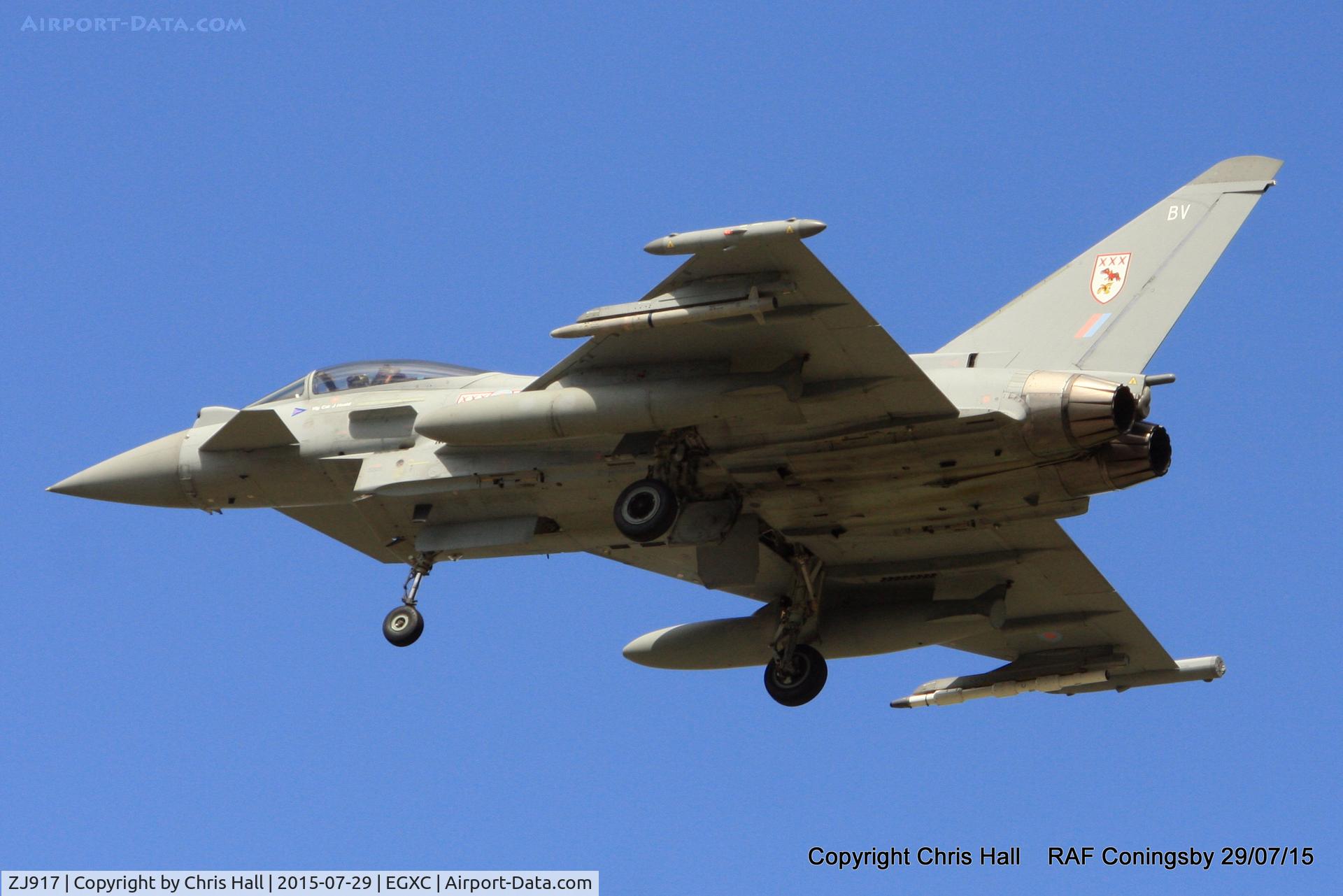ZJ917, 2005 Eurofighter EF-2000 Typhoon FGR4 C/N 0059/BS008, RAF 29 Sqn