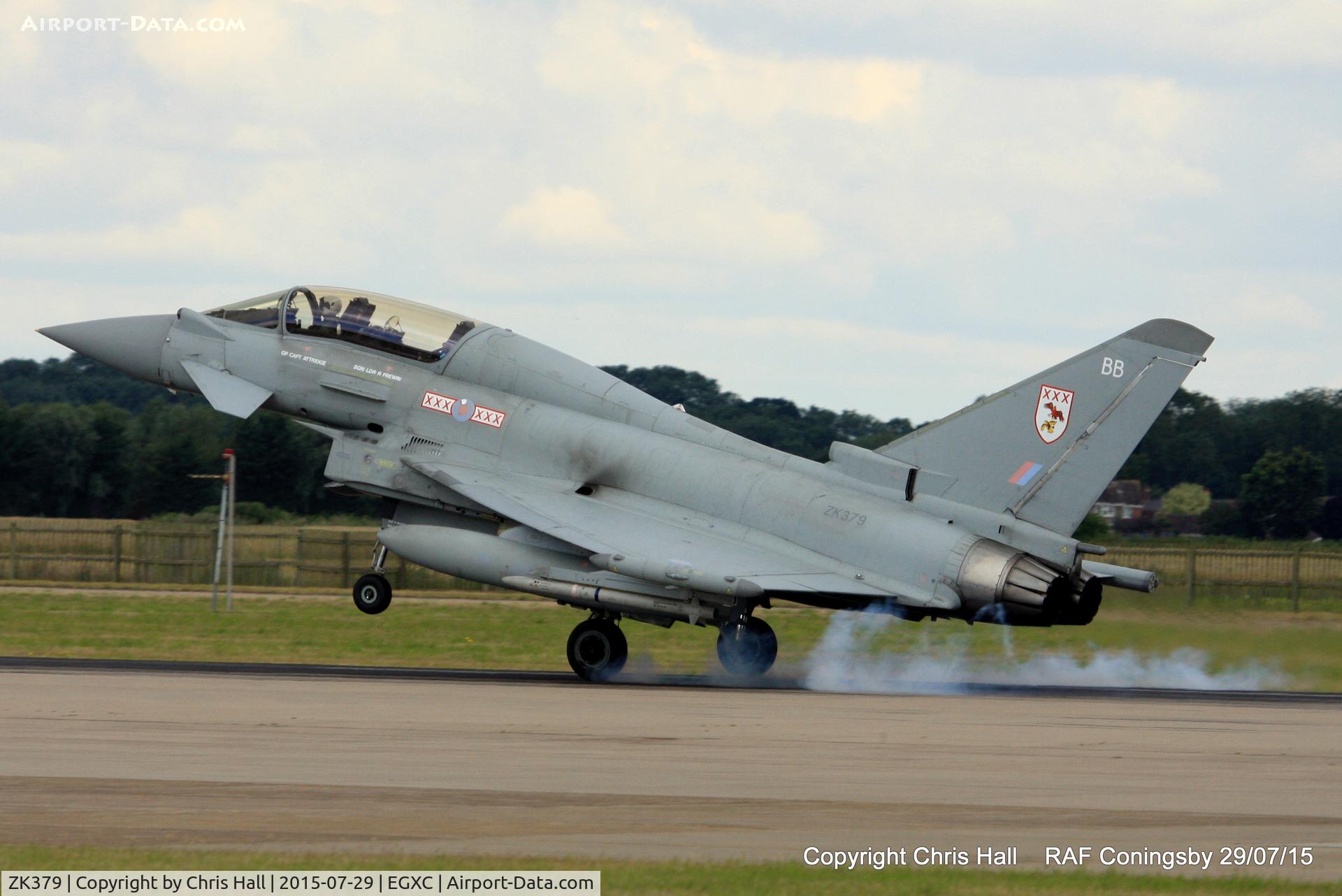 ZK379, 2010 Eurofighter EF-2000 Typhoon T.3 C/N BT024/249, RAF 29(R) Sqn