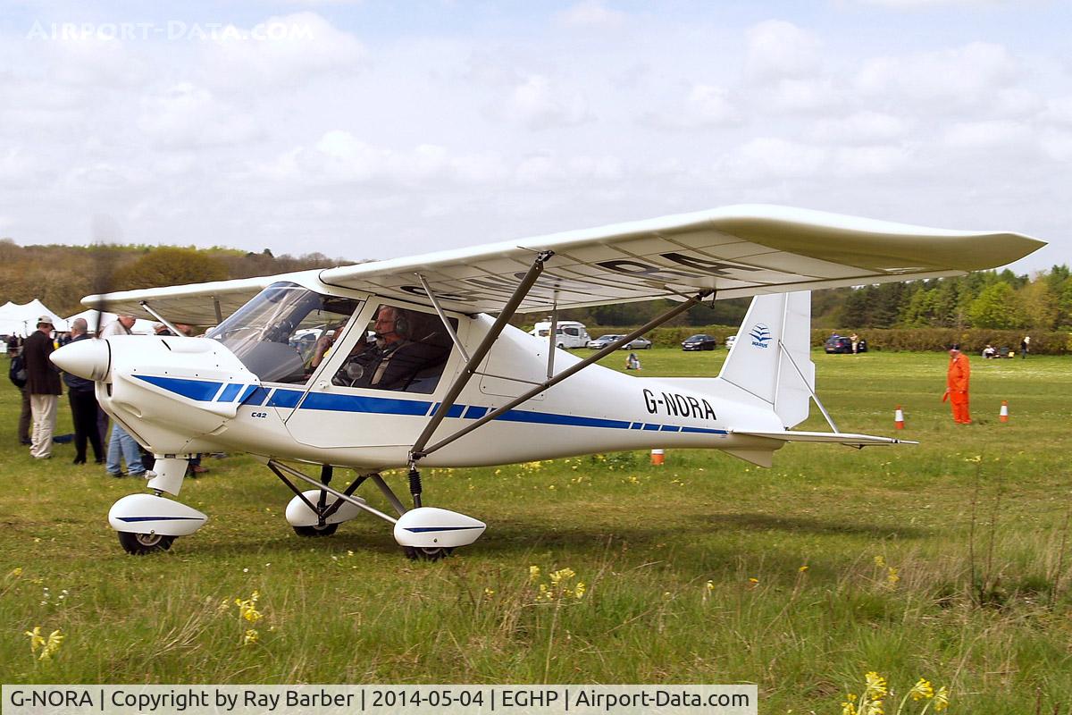 G-NORA, 2005 Comco Ikarus C42 FB UK C/N PFA 322-14420, Comco Ikarus C-42 Cyclone FB UK [PFA 322-14420] Popham~G 04/05/2014