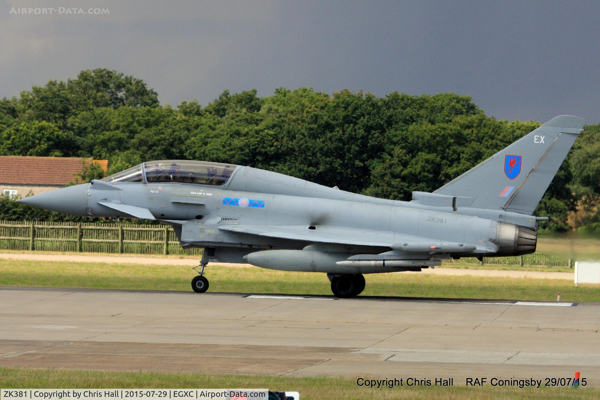 ZK381, Eurofighter EF-2000 Typhoon T.3 C/N BT026/316, RAF 6 Sqn