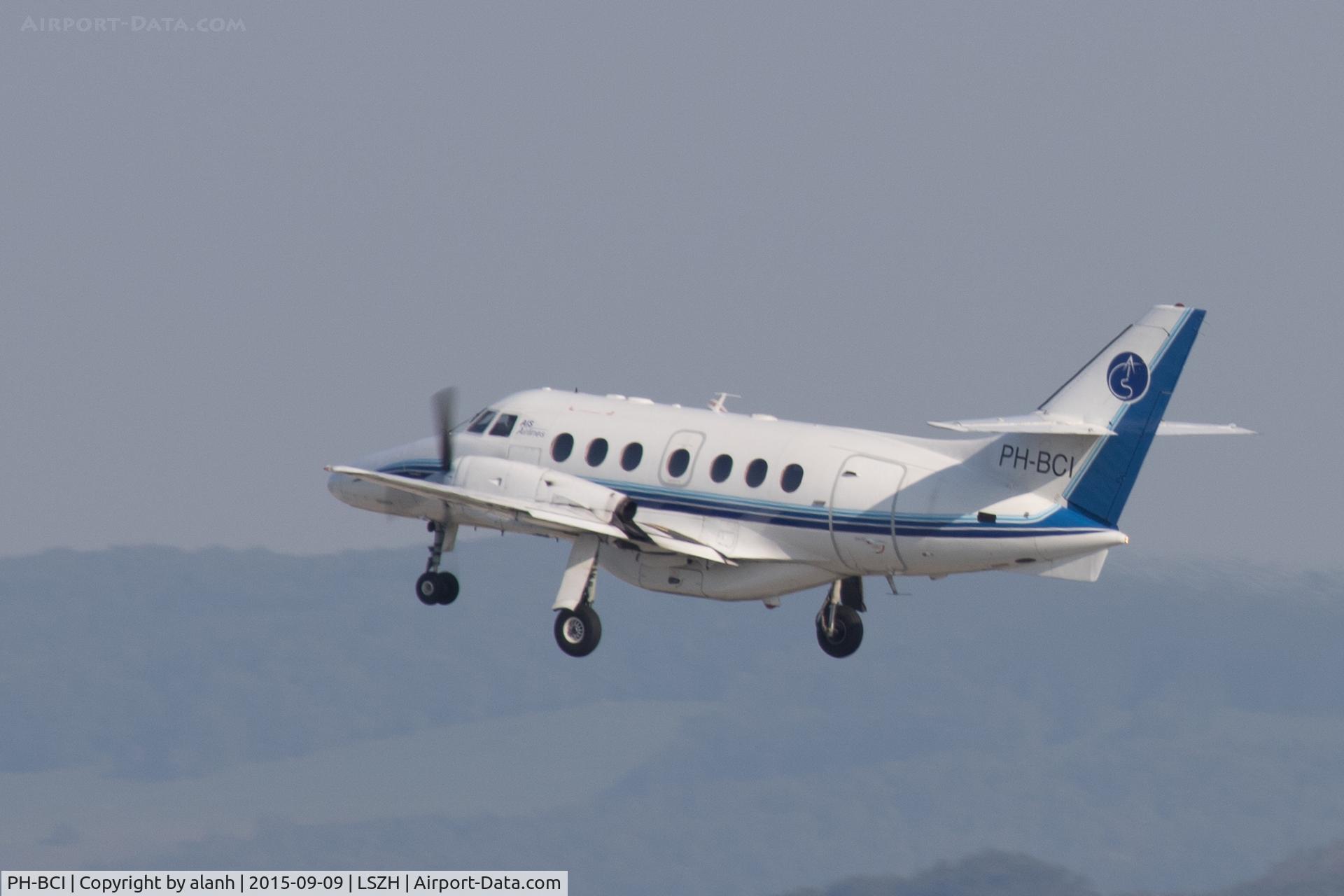 PH-BCI, 1991 British Aerospace BAe-3201 Jetstream C/N 953, Departing Zurich