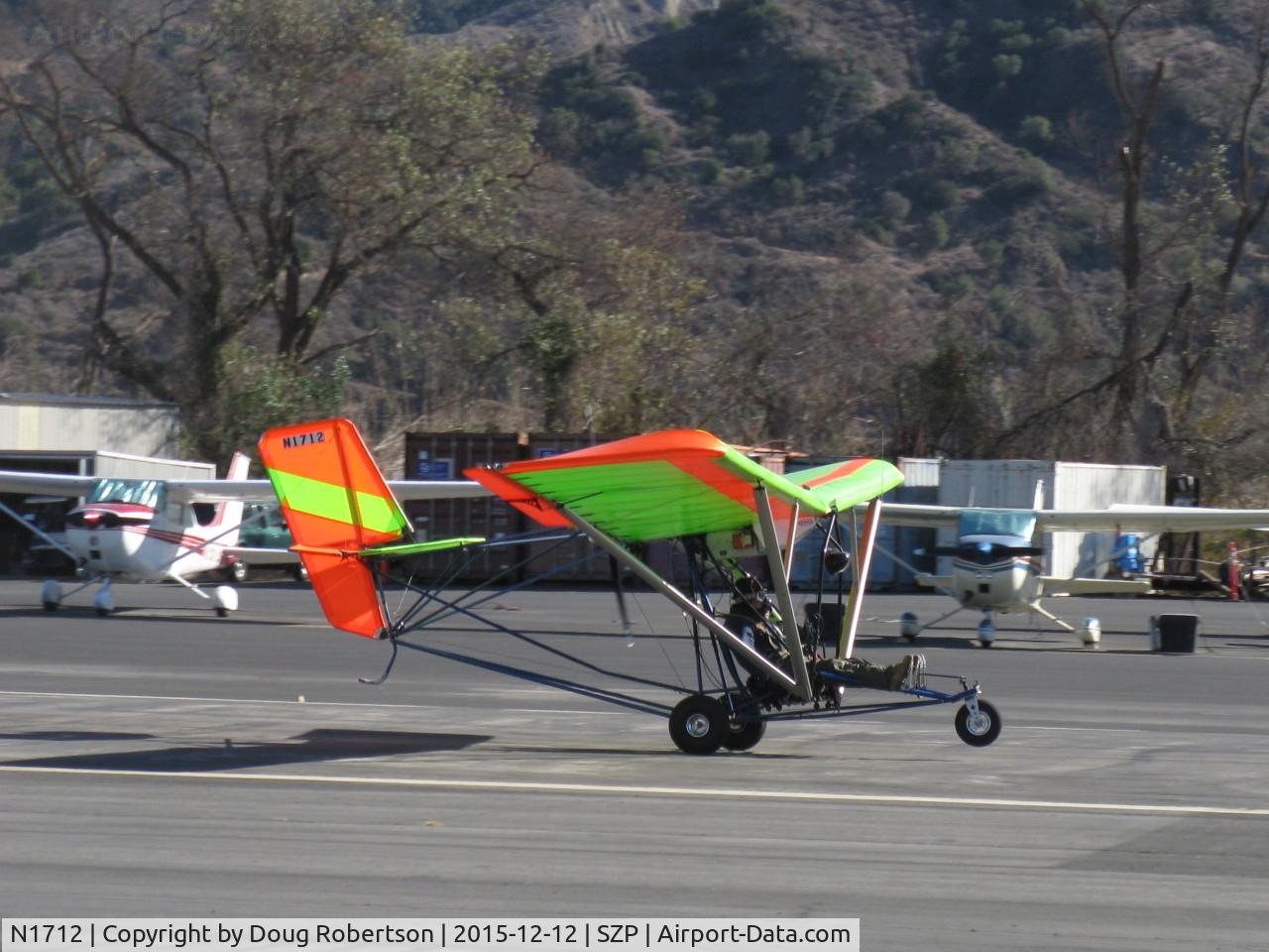 N1712, Quicksilver Sport IIS C/N 0071, 2005 Quicksilver SPORT IIS, Rotax 582DCDI 65 Hp pusher, takeoff roll Rwy 22