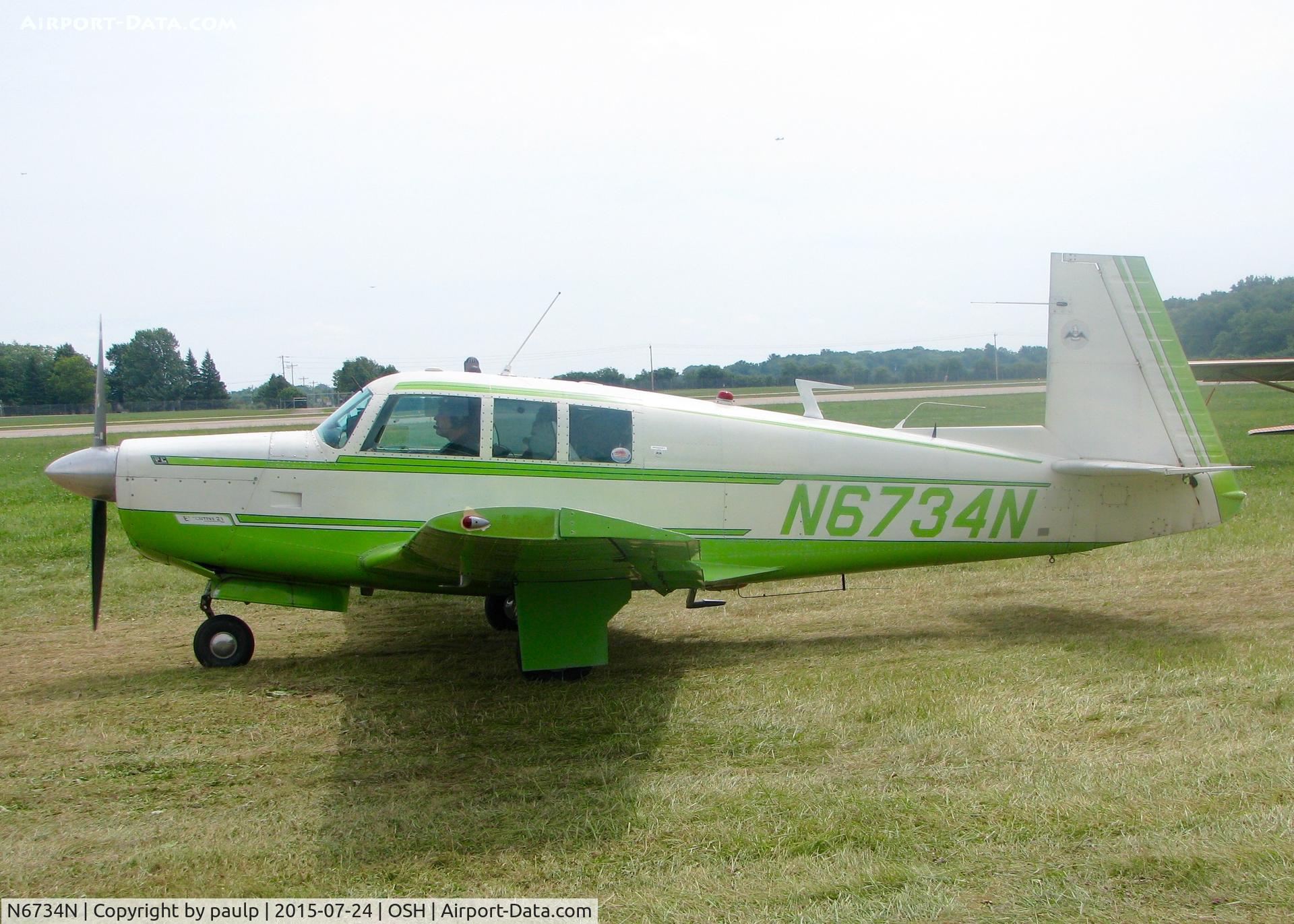 N6734N, 1968 Mooney M20F Executive C/N 680184, At AirVenture