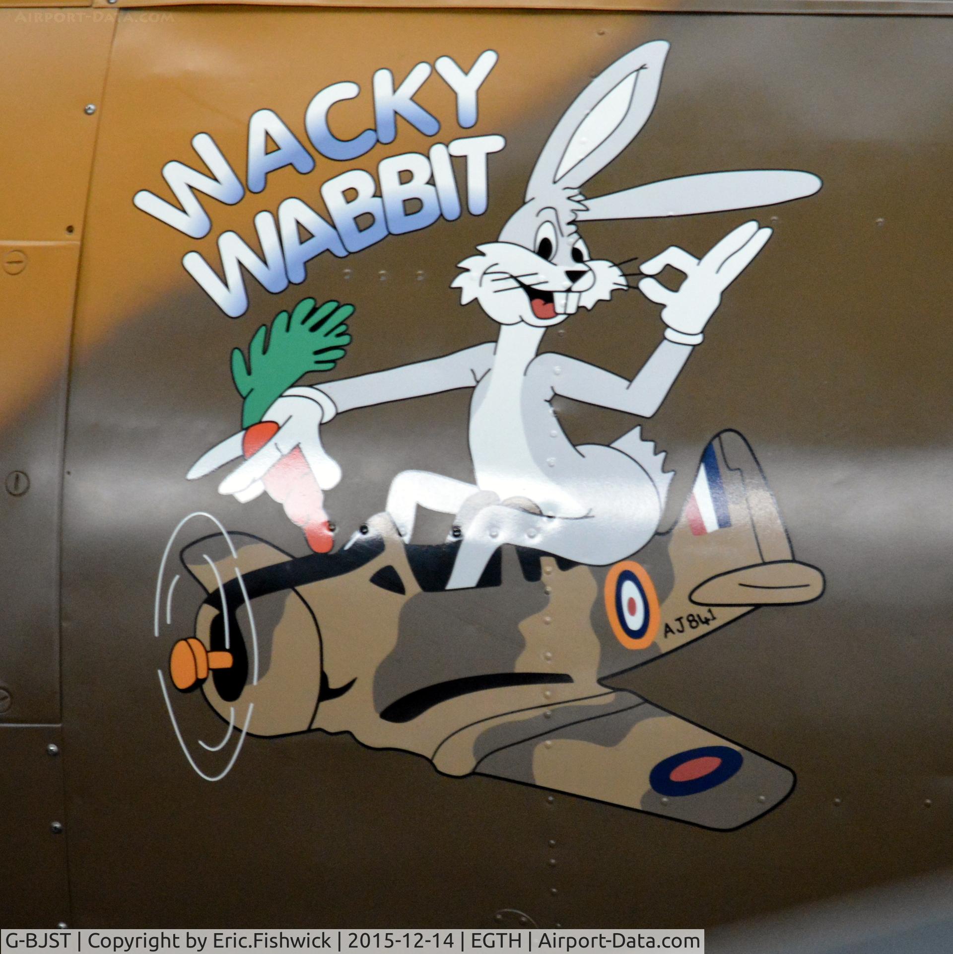 G-BJST, 1953 Canadian Car & Foundry T-6H Harvard Mk.4M C/N 14A-2429, AJ841 - most excellent artwork.