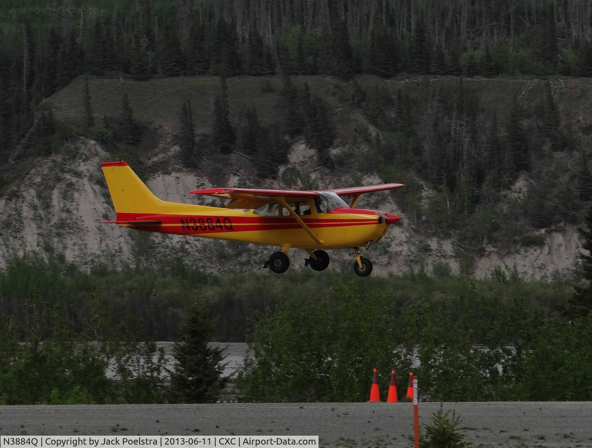 N3884Q, 1971 Cessna 172L C/N 17259984, N3884Q in landing at Chitina airport AK