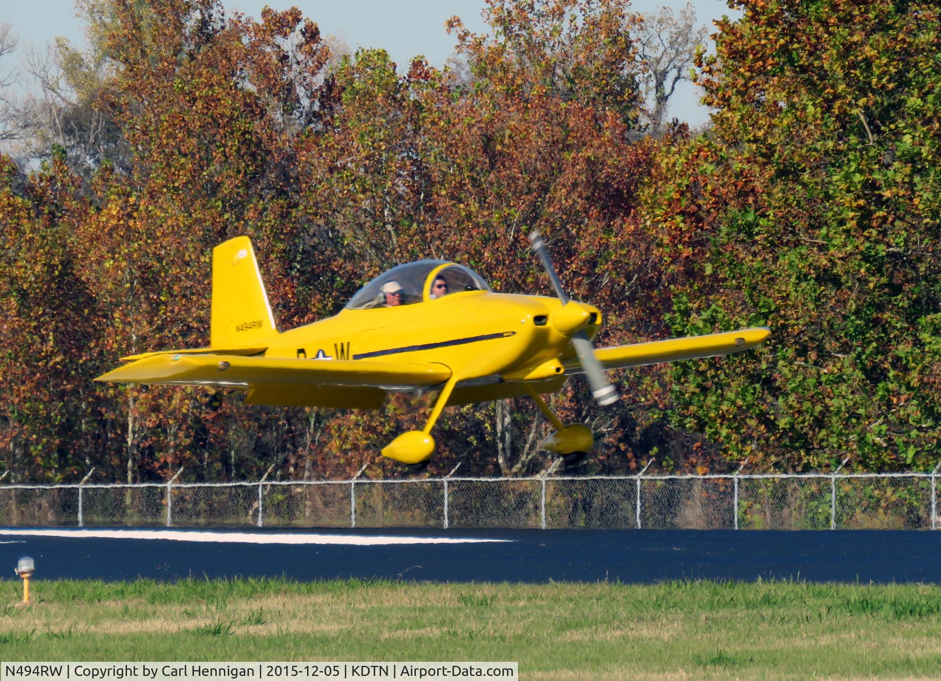 N494RW, Vans RV-8 C/N 81039, Landing Shreveport Downtown Airport