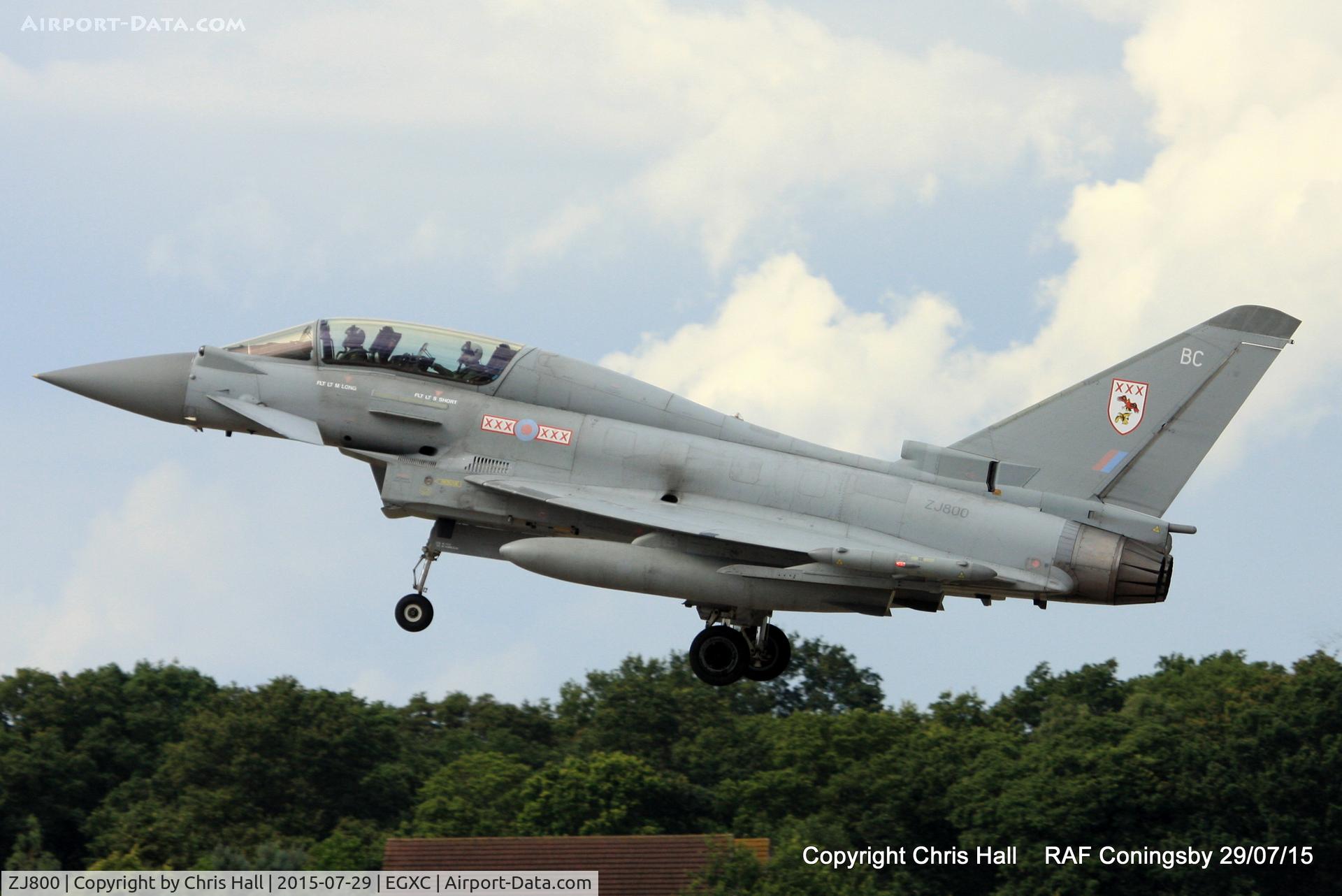 ZJ800, 2003 Eurofighter EF-2000 Typhoon T3 C/N 004/BT001, RAF 29(R) Sqn
