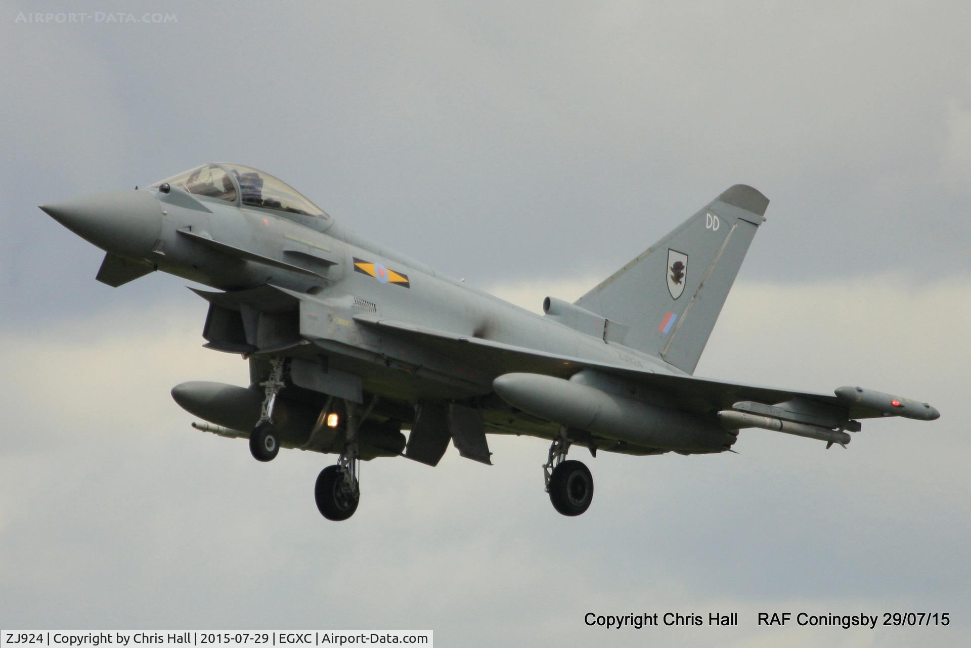 ZJ924, 2006 Eurofighter EF-2000 Typhoon FGR4 C/N 0077/BS015, RAF 11(F) Sqn