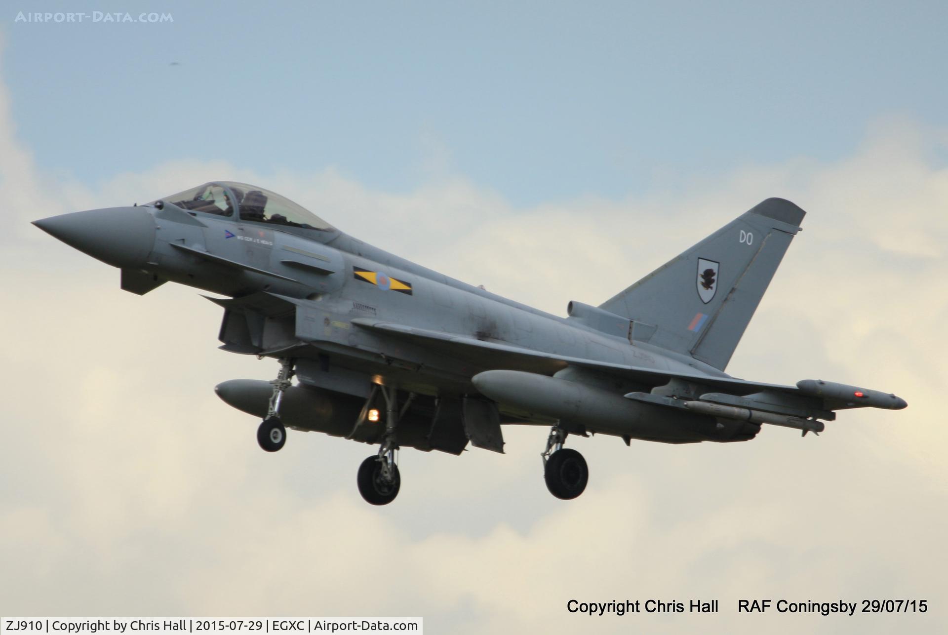 ZJ910, 2007 Eurofighter EF-2000 Typhoon FGR4 C/N 0037/BS001, RAF 11(F) Sqn