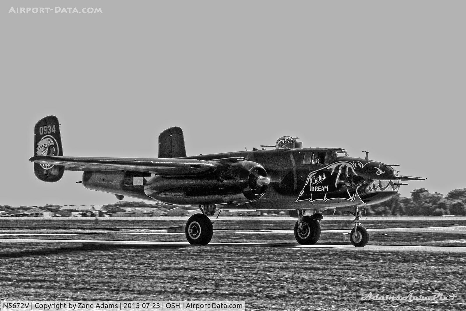 N5672V, 1945 North American B-25J Mitchell Mitchell C/N 108-47686, 2015 EAA AirVenture - Oshkosh, Wisconsin