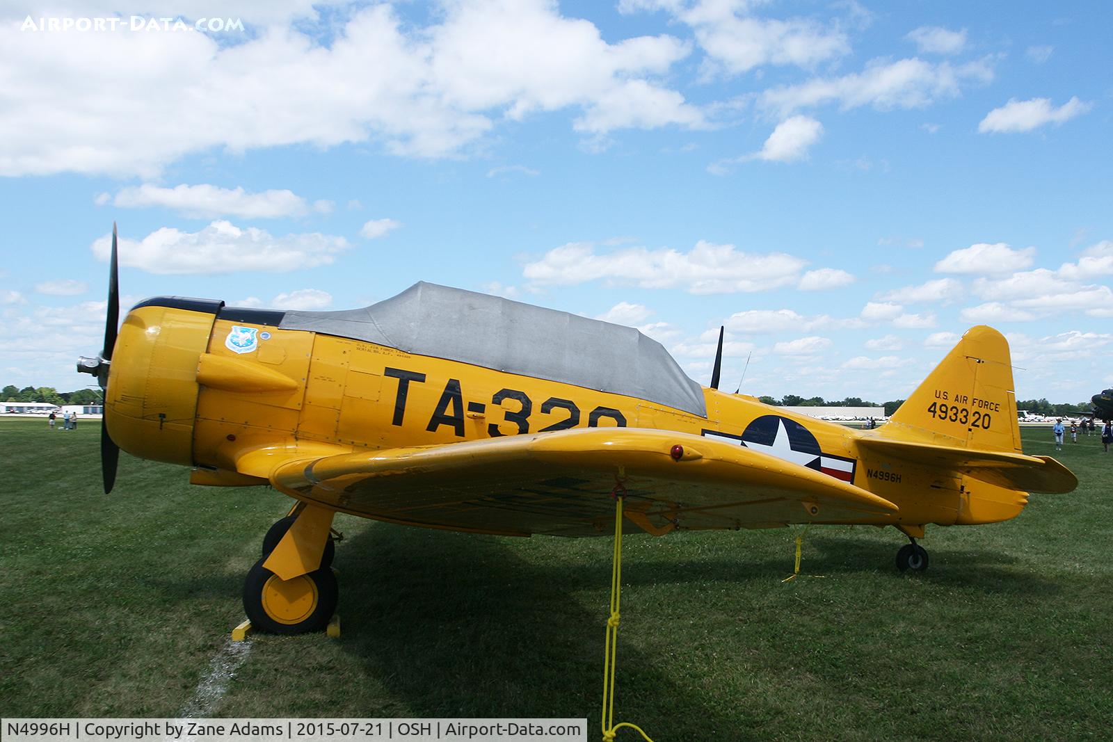 N4996H, 1951 North American T-6G Texan C/N 168-424, 2015 EAA AirVenture - Oshkosh, Wisconsin