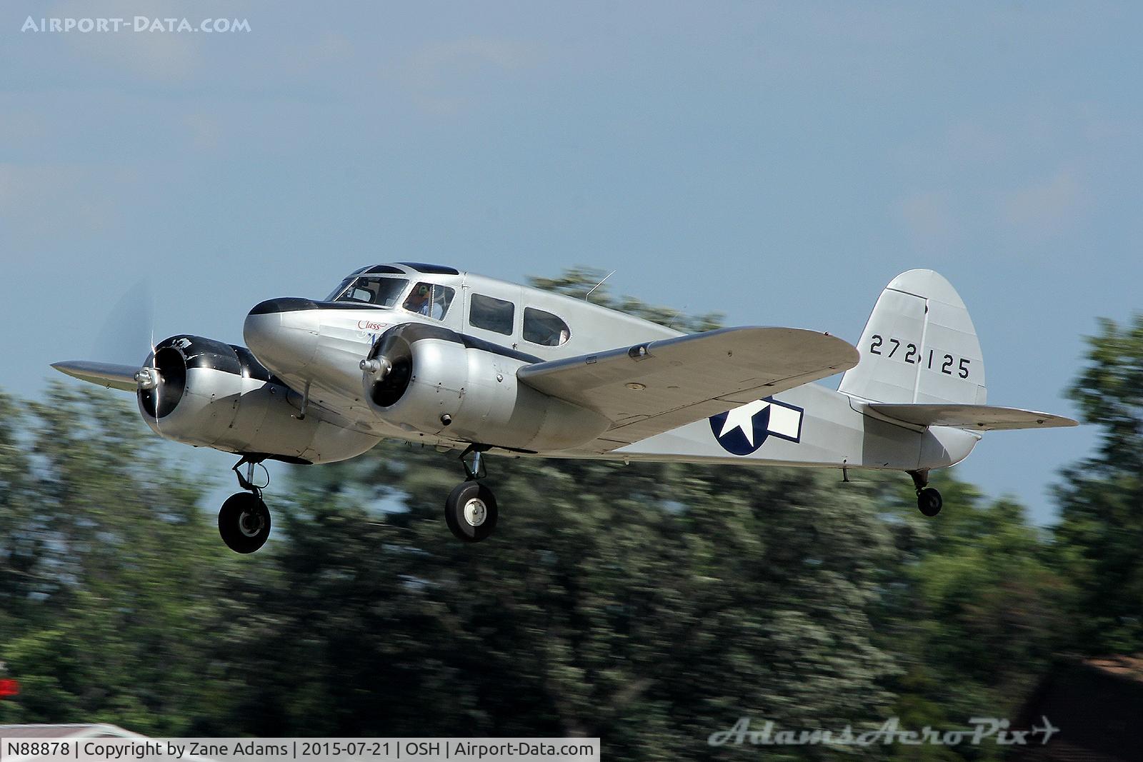 N88878, 1943 Cessna UC-78C (T-50) Bobcat C/N 4121, 2015 EAA AirVenture - Oshkosh, Wisconsin