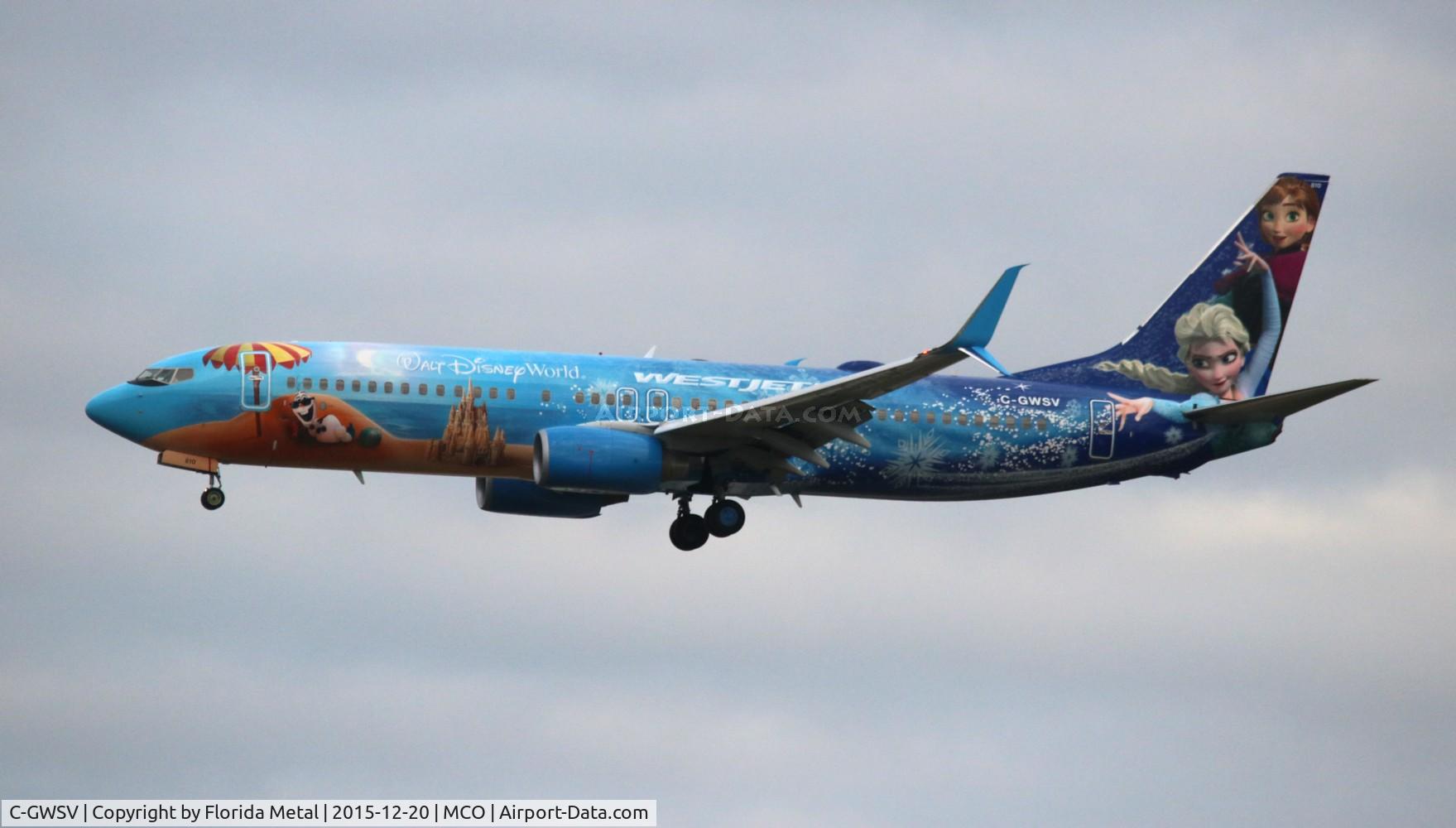 C-GWSV, 2009 Boeing 737-8CT C/N 37158, Disney's Frozen plane