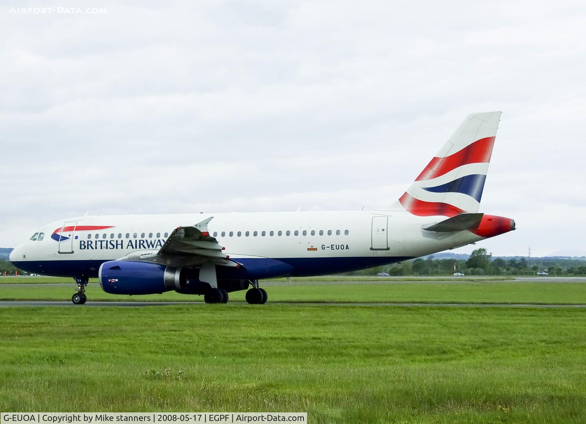 G-EUOA, 2001 Airbus A319-131 C/N 1513, BA A319 Taxiing to runway 05