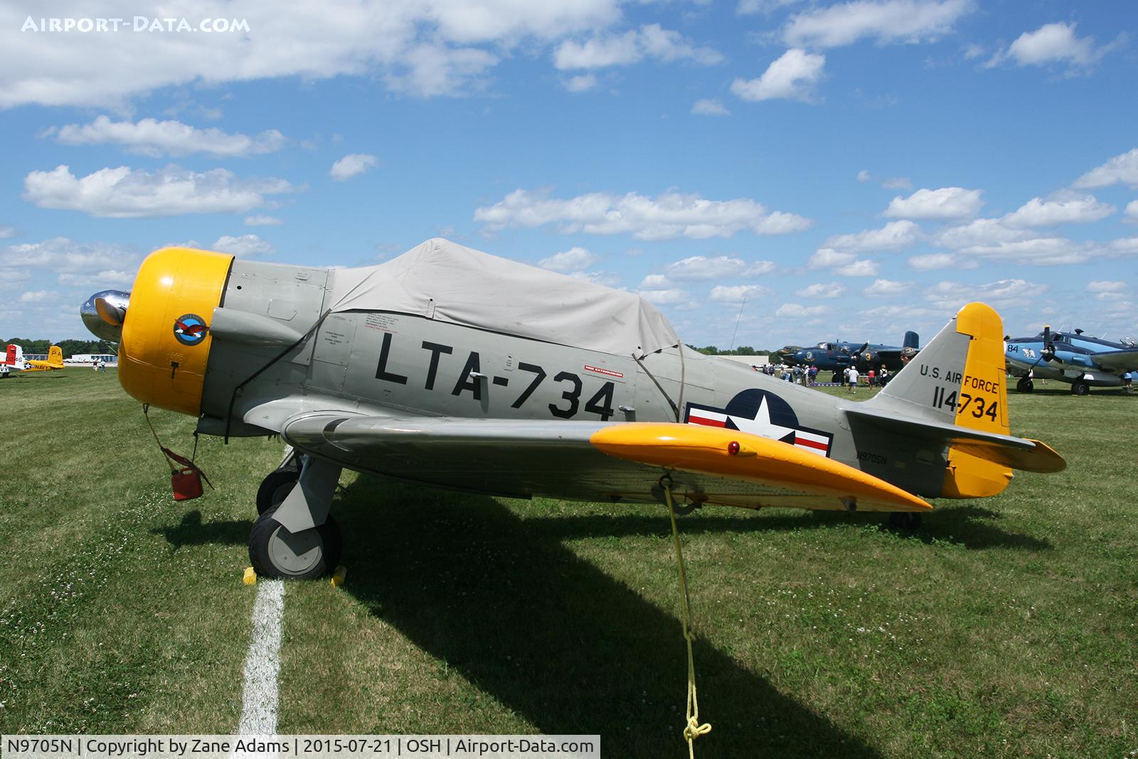 N9705N, 1952 North American T-6G Texan C/N 182-421, 2015 - EAA AirVenture - Oshkosh Wisconsin.