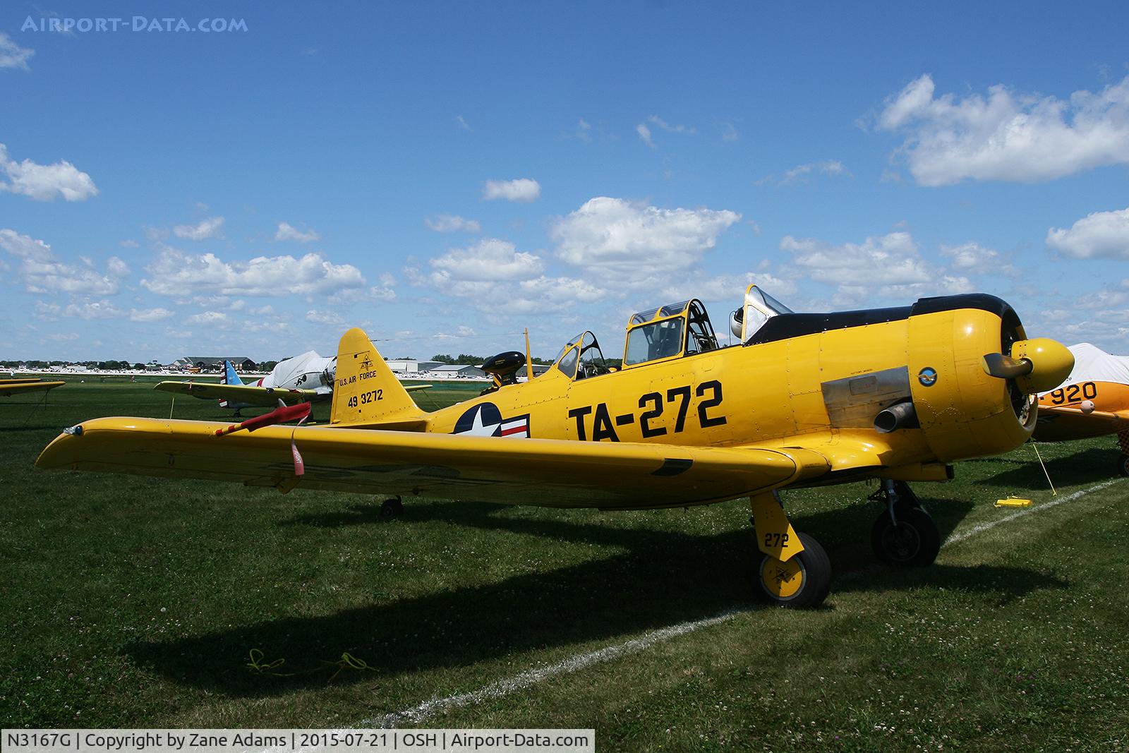 N3167G, 1949 North American T-6G Texan C/N 168-685, 2015 - EAA AirVenture - Oshkosh Wisconsin.