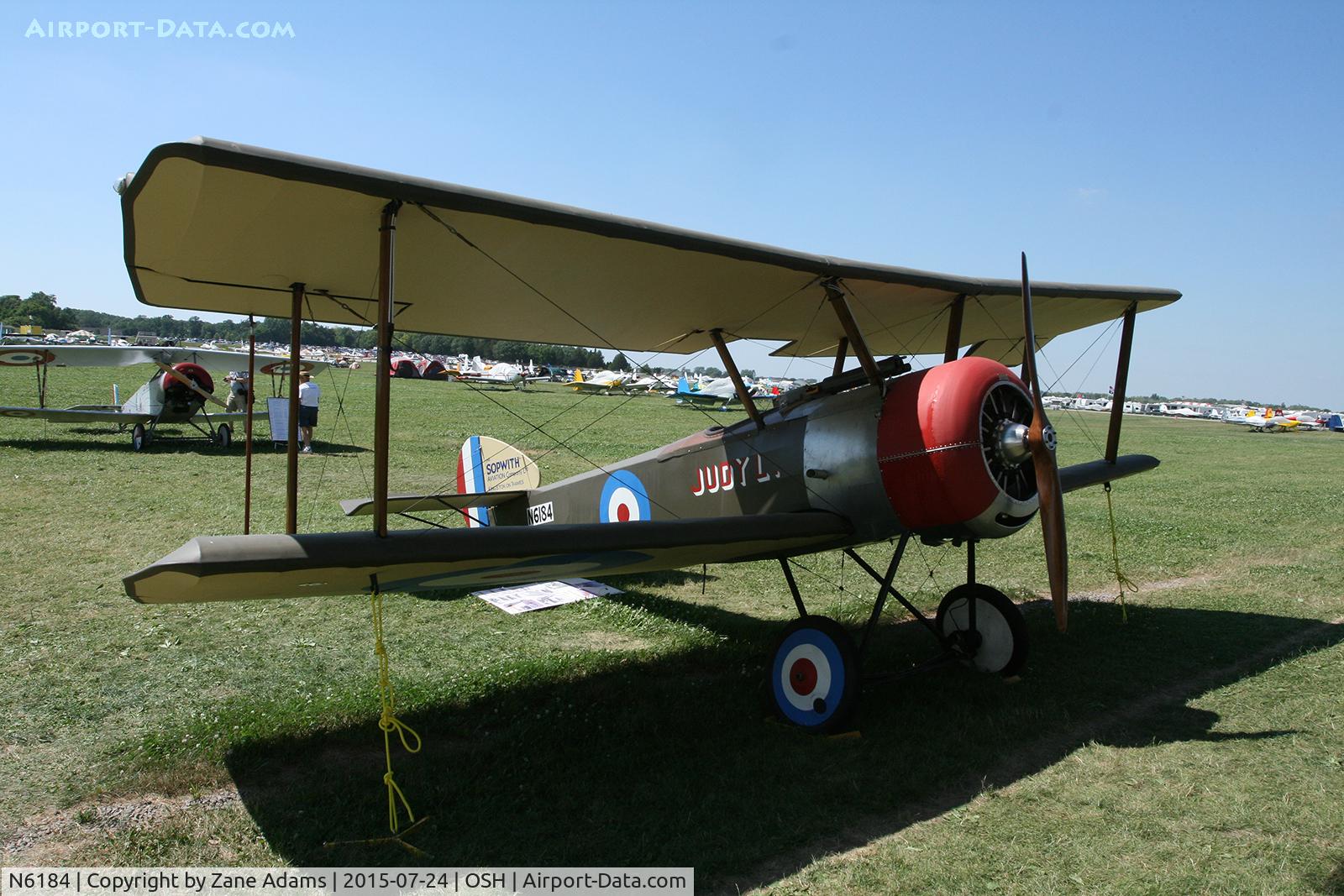 N6184, Sopwith Pup (LRT) Replica C/N Not found N6184, 2015 - EAA AirVenture - Oshkosh Wisconsin.