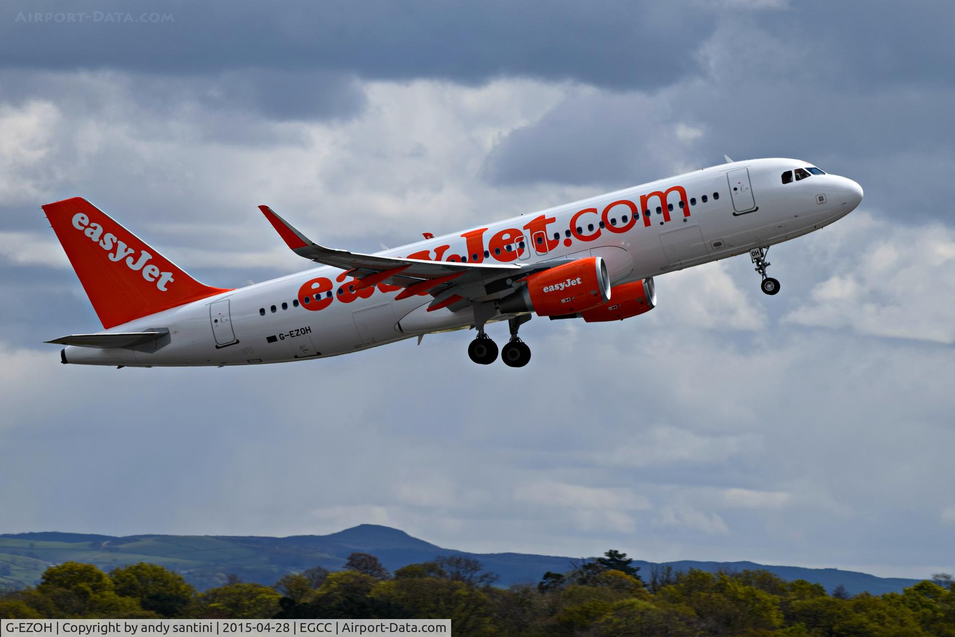G-EZOH, 2015 Airbus A320-214 C/N 6546, just took off from man egcc