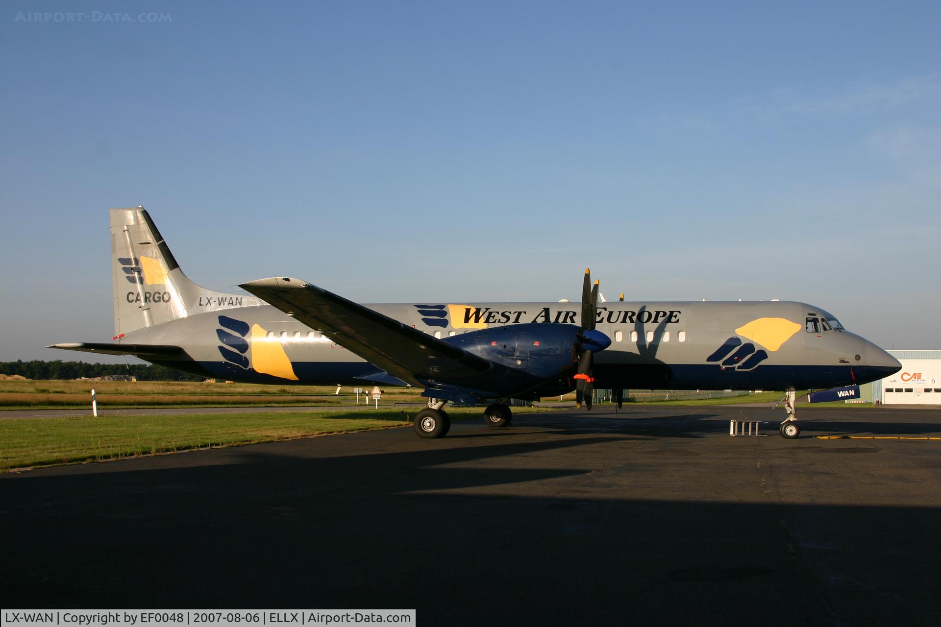 LX-WAN, 1989 British Aerospace ATP C/N 2020, based LUX for a while