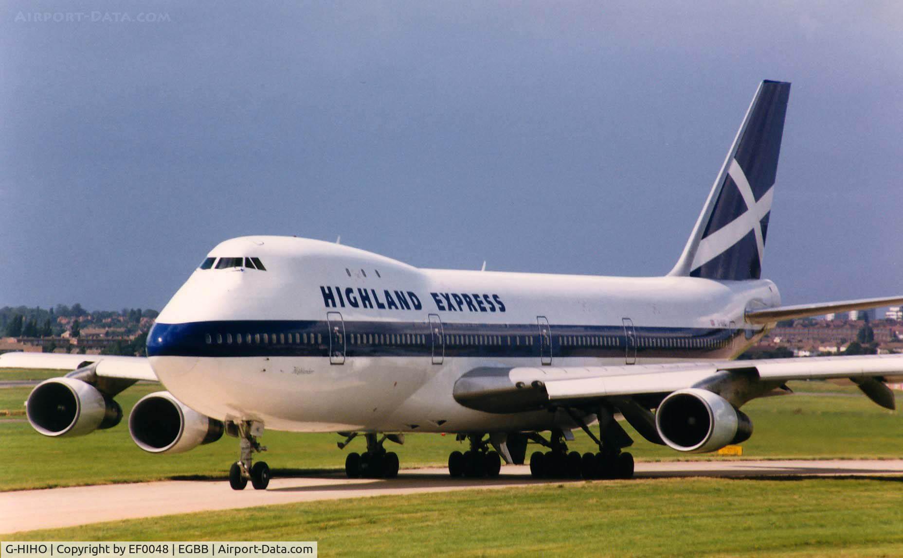G-HIHO, 1970 Boeing 747-123 C/N 20108, scanned from old print taken in late 80s