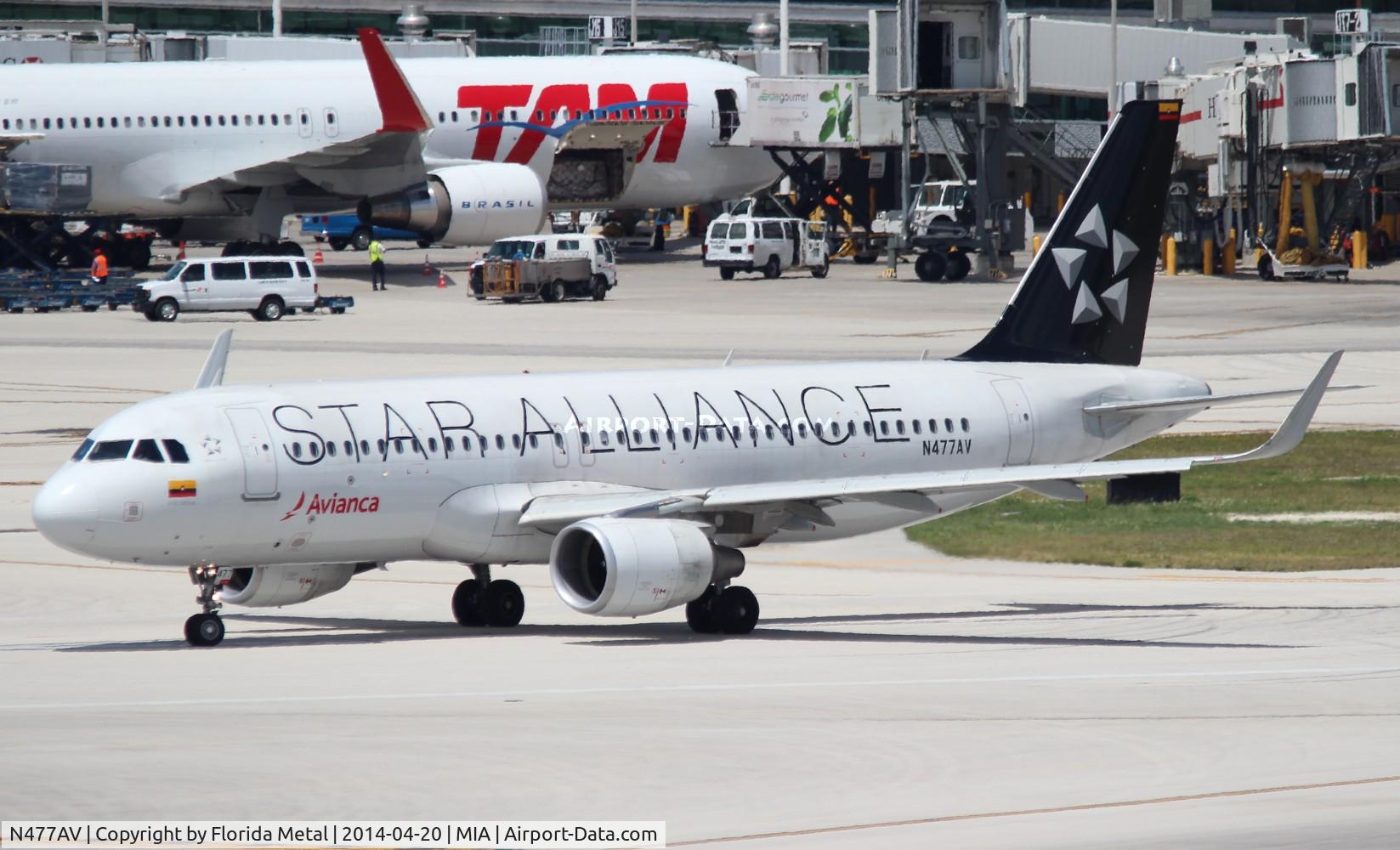 N477AV, 2013 Airbus A320-214 C/N 5477, Avianca