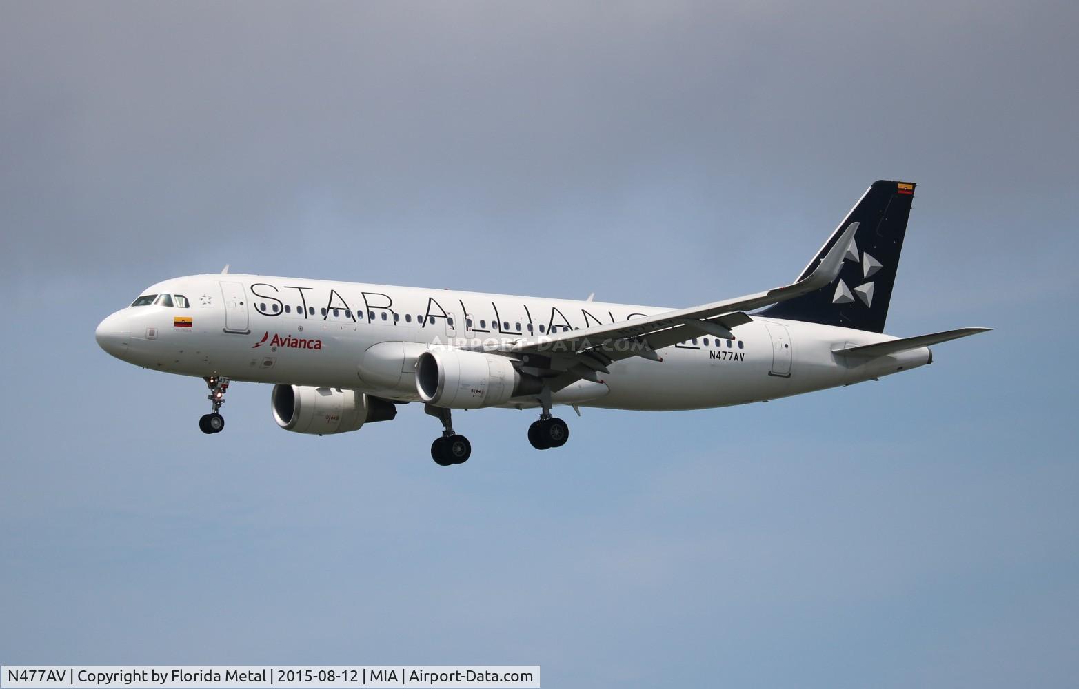 N477AV, 2013 Airbus A320-214 C/N 5477, Avianca Star Alliance