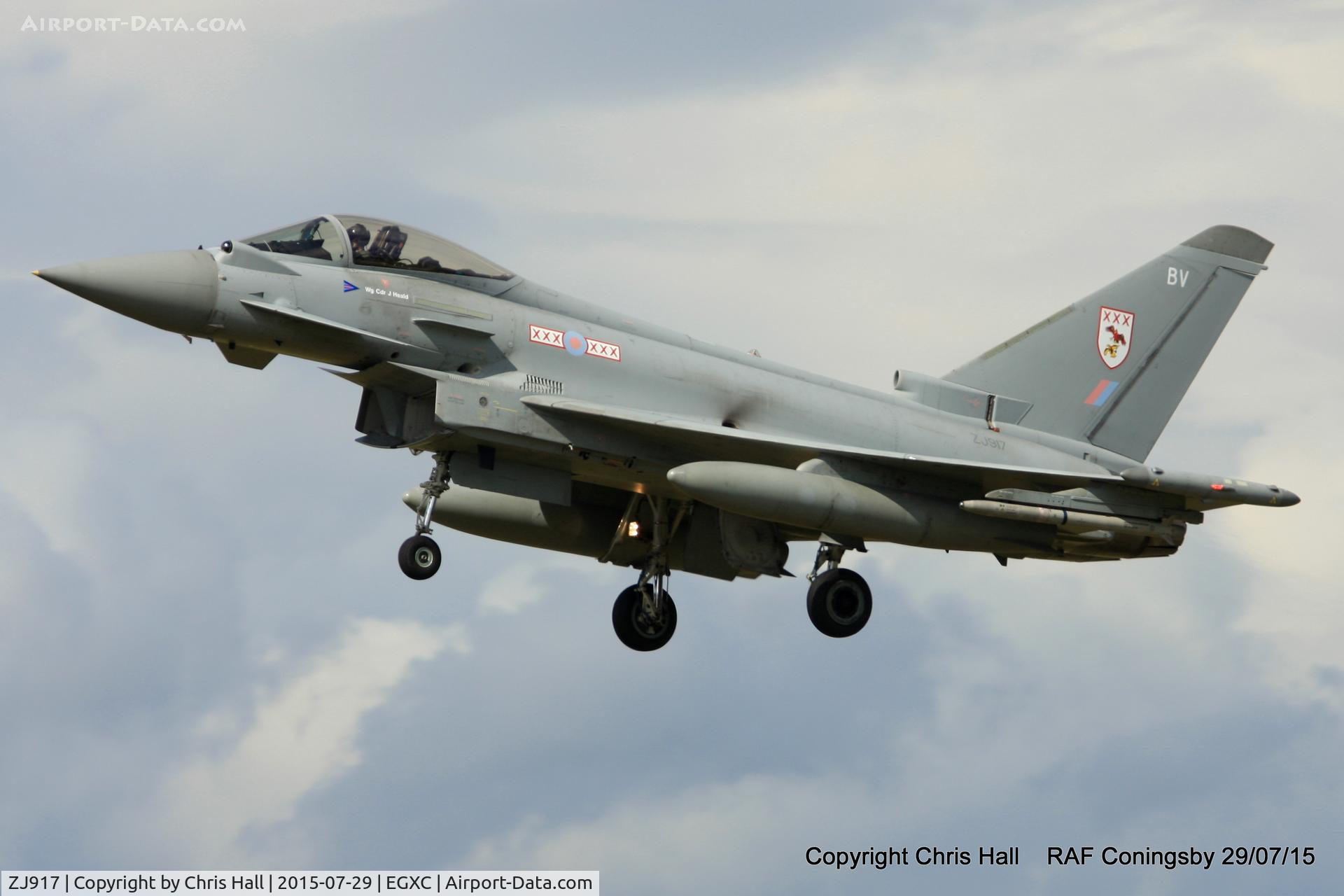 ZJ917, 2005 Eurofighter EF-2000 Typhoon FGR4 C/N 0059/BS008, RAF 29 Sqn